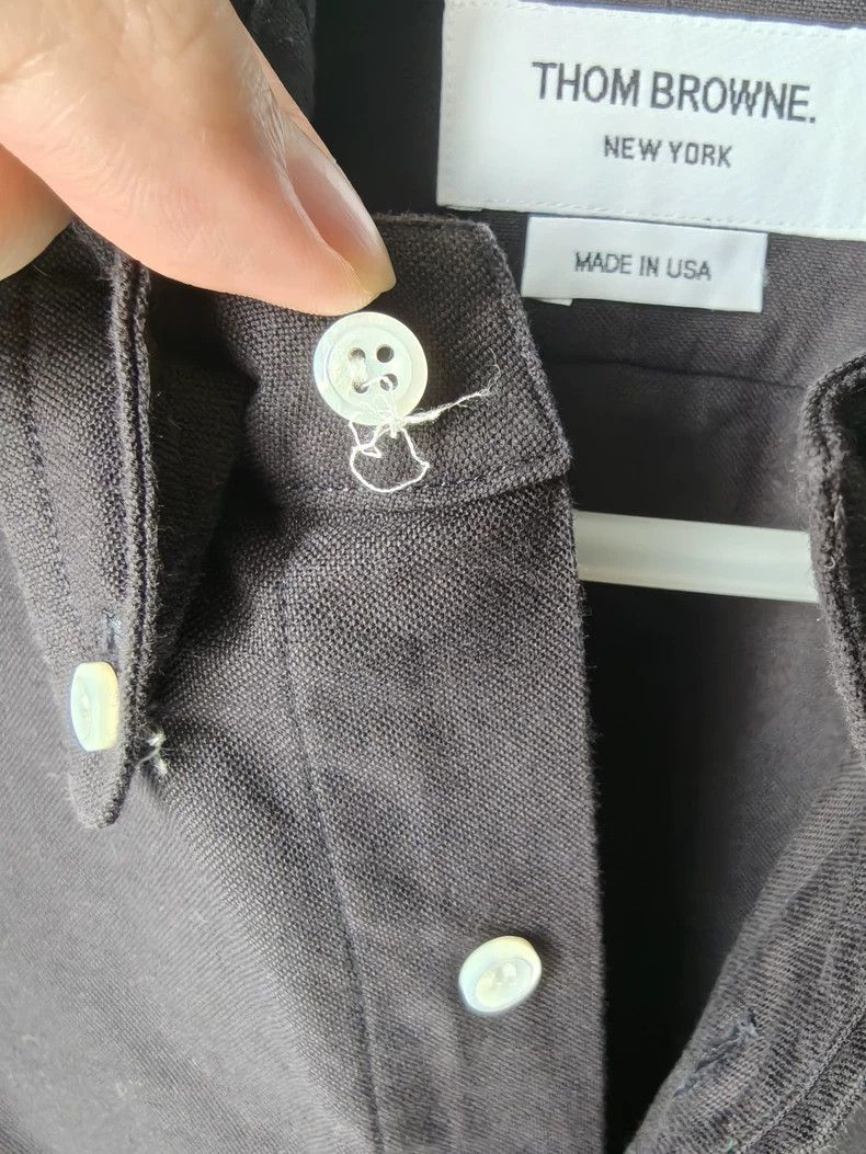 Thom Browne Thom Browne Black embroidered shirt Size US S / EU 44-46 / 1 - 8 Thumbnail