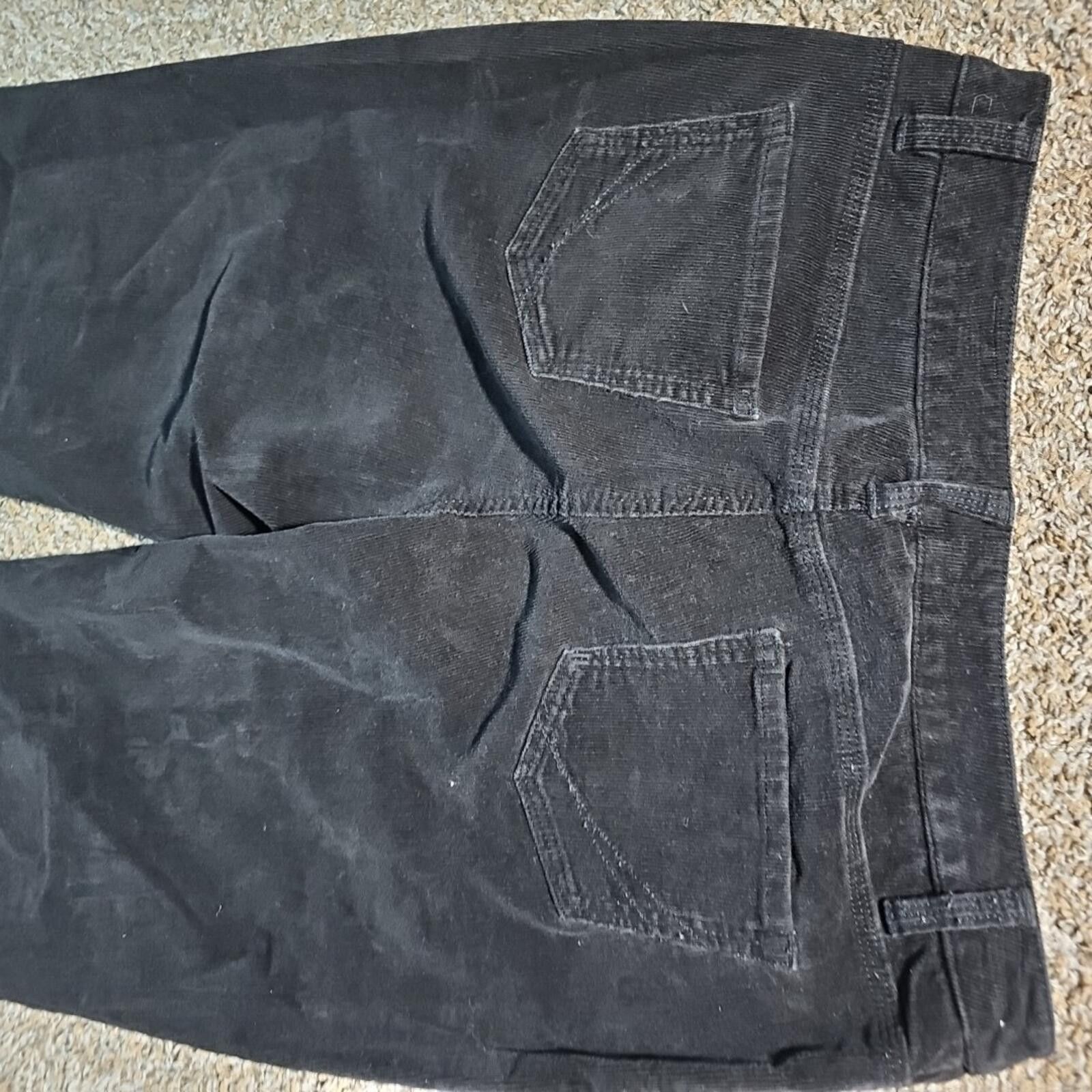 Sonoma Sonoma Black Womens Corduroy Straight Leg Pants 12 Average Size 34" / US 12 / IT 48 - 4 Thumbnail