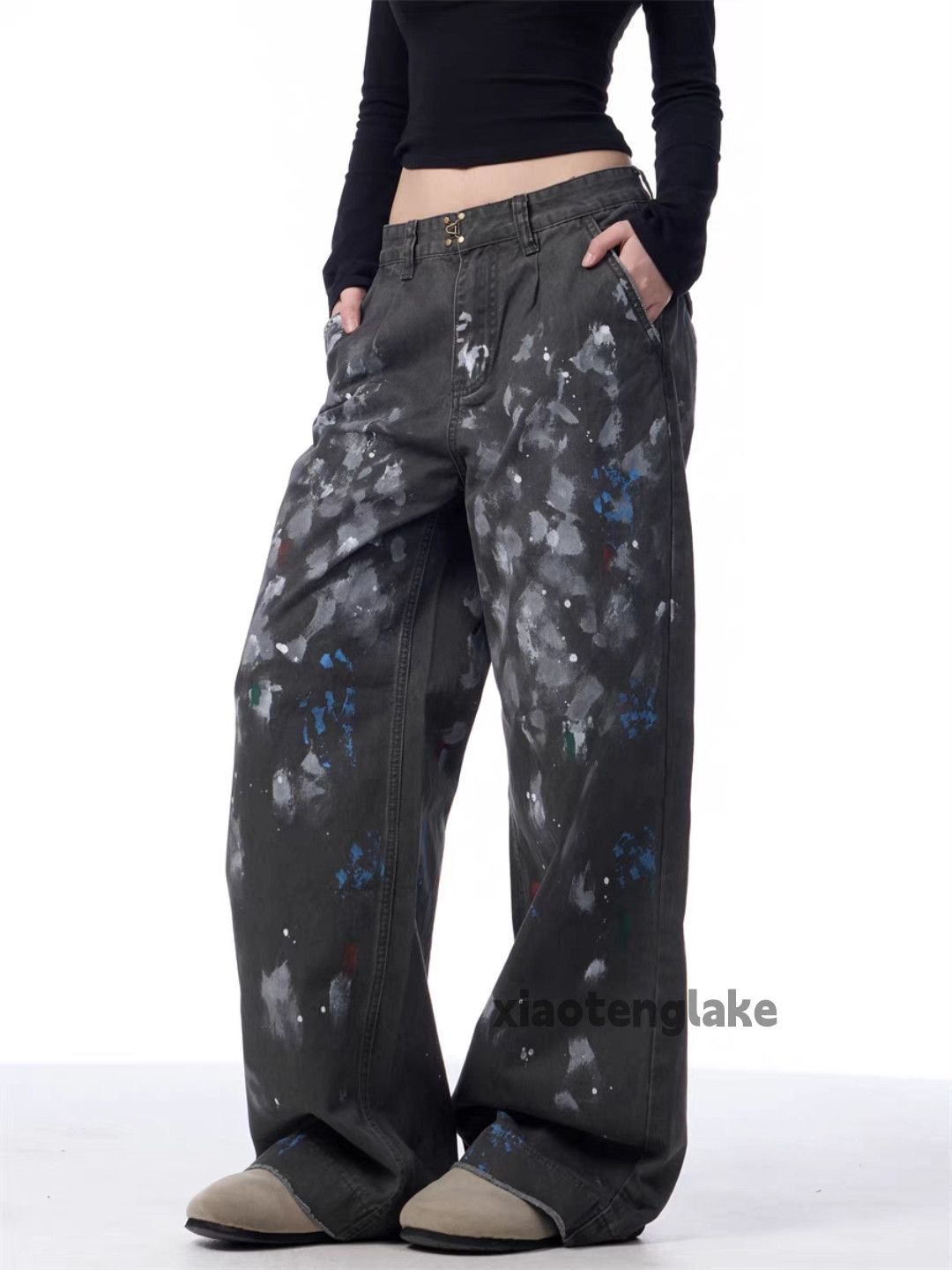 Designer × Japanese Brand × Vintage washed faded loose baggy carpenter work paint pants Size US 32 / EU 48 - 3 Thumbnail