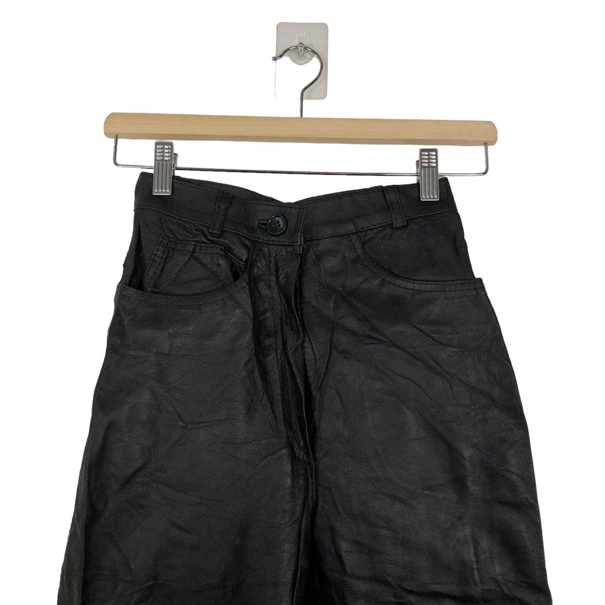 Genuine Leather 🔥90’s Soft Genuine Leather Pants Issey Miyake Japan Size US 26 / EU 42 - 3 Thumbnail