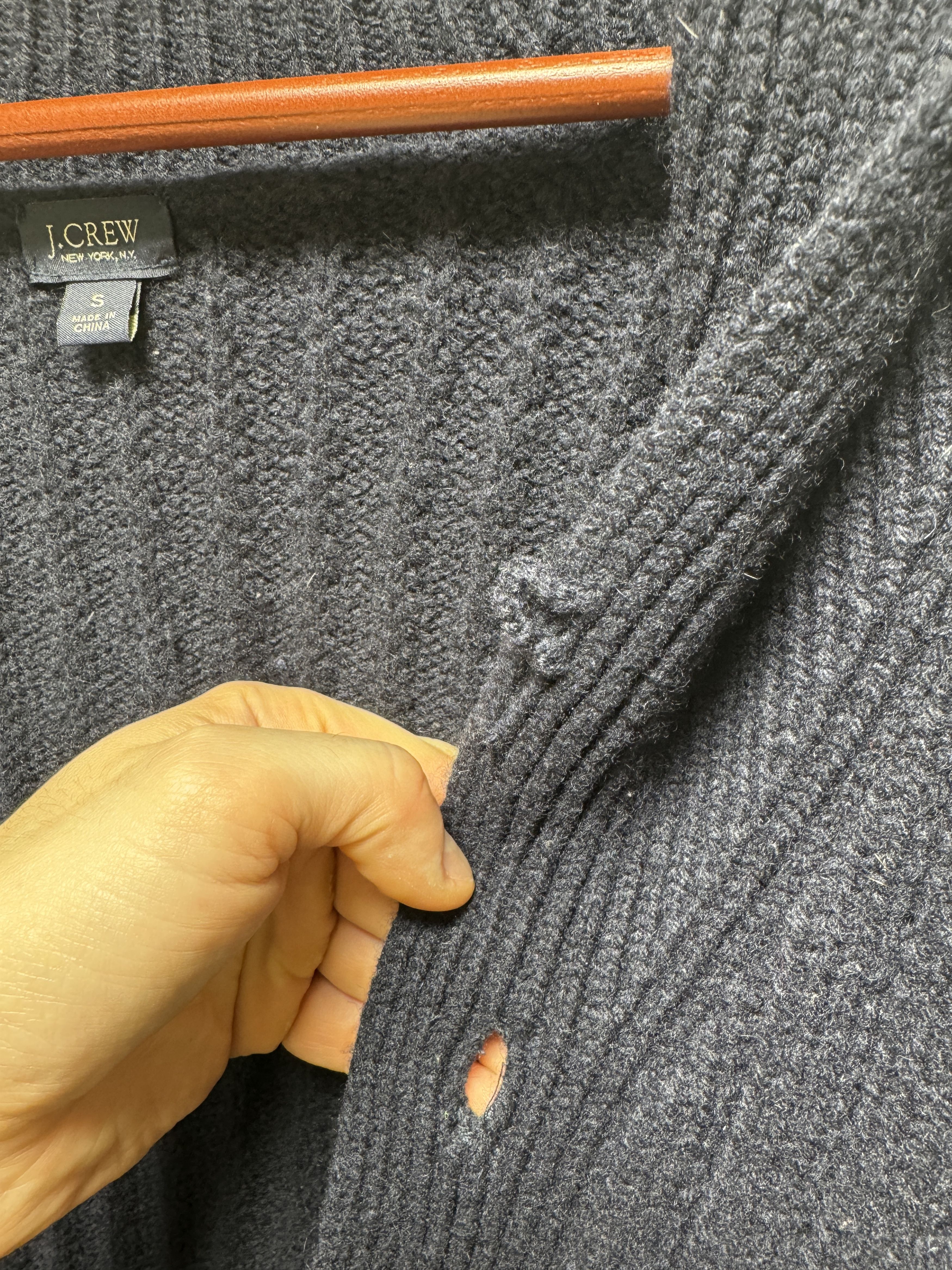 J.Crew J.Crew Navy professor style lambs wool Cardigan size Small Size US S / EU 44-46 / 1 - 5 Thumbnail