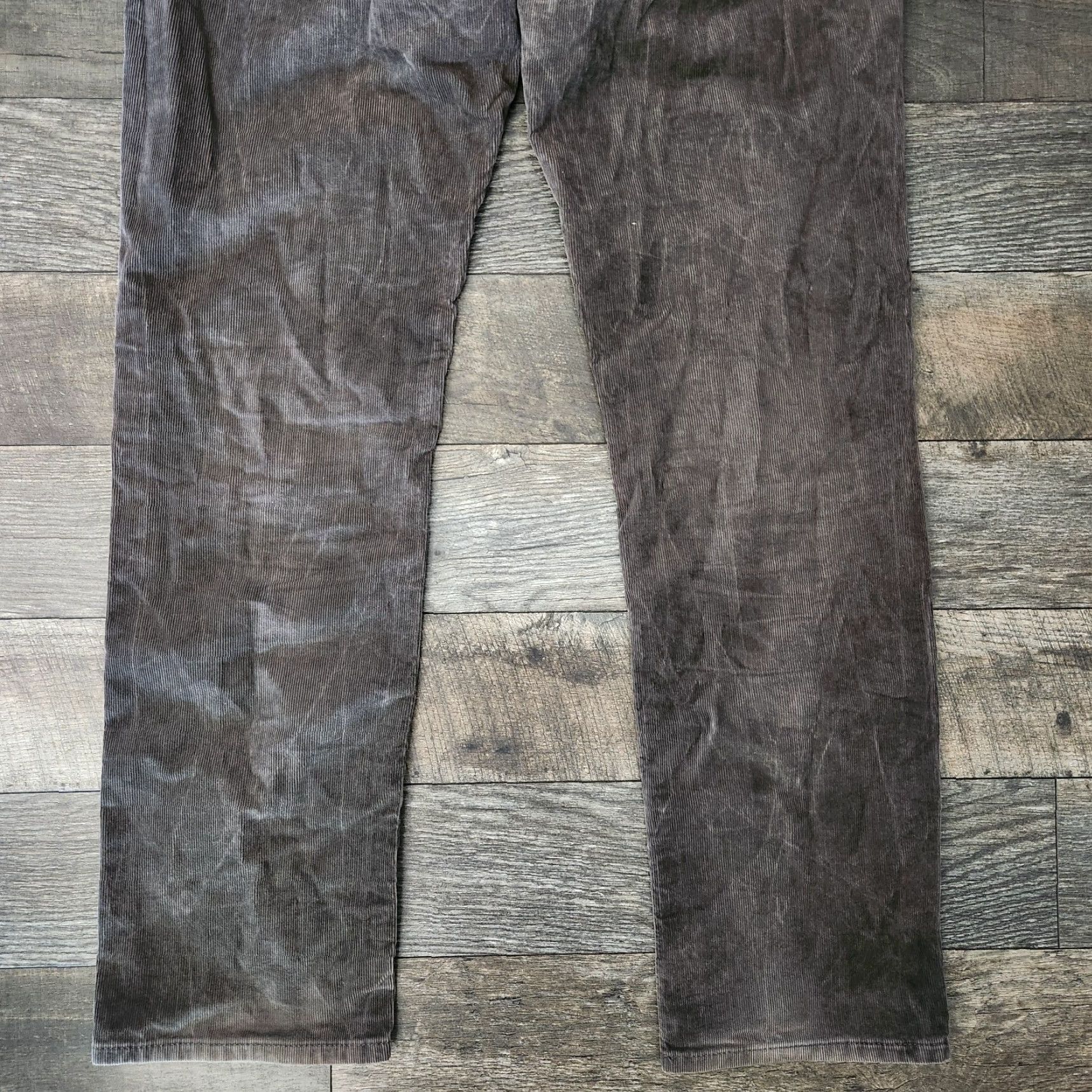 Vintage BALDESSARINI Jack Corduroy Pants Mens 38x34 Gray Regular Fit Flat Front Casual Jeans Size US 38 / EU 54 - 7 Thumbnail