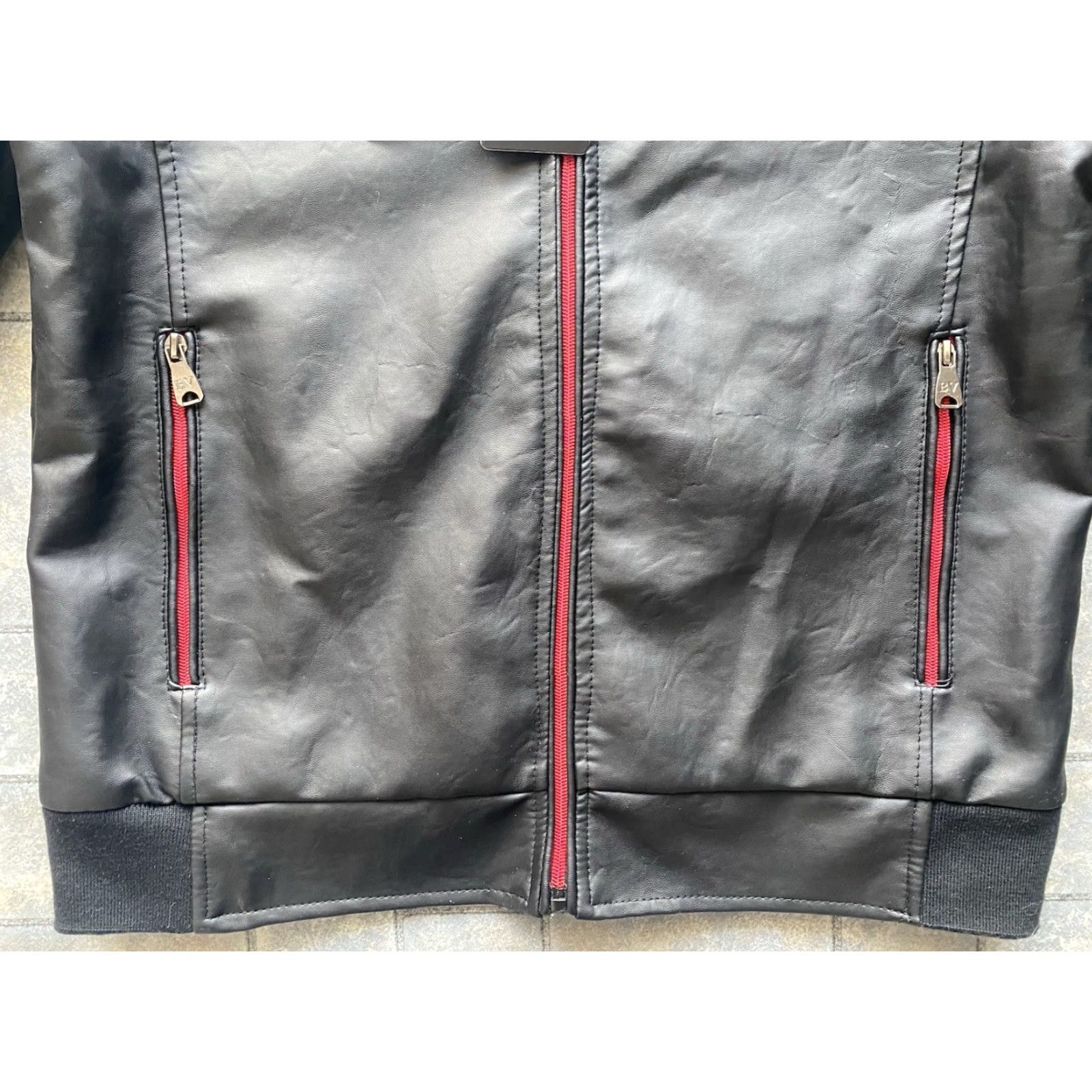 Vintage BV clothing Black Faux Leather Jacket Men's S Motorcycle Jacket NWT Black Faux Leather Jacket Size S NWT Size US S / EU 44-46 / 1 - 3 Thumbnail