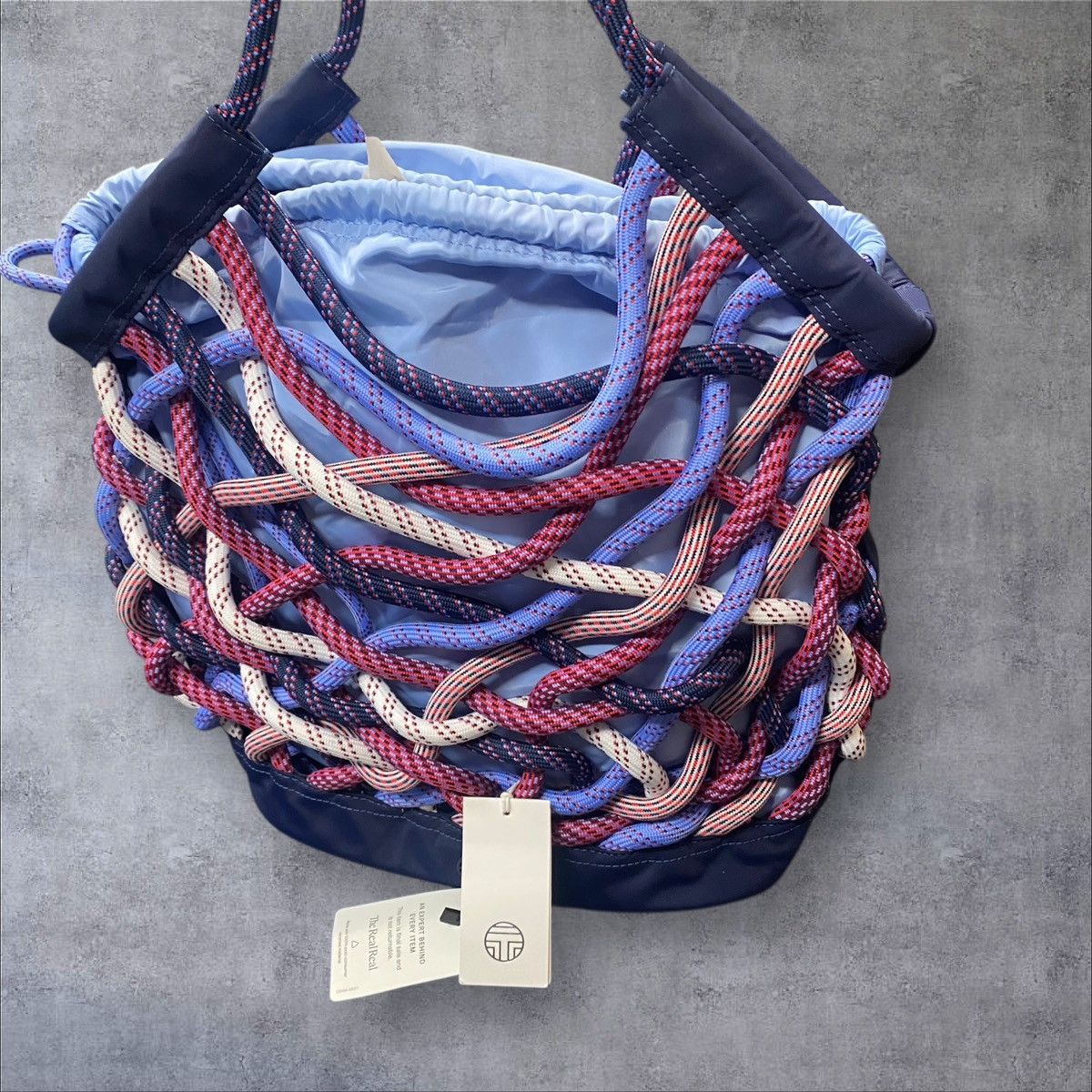 Tory Burch Tory Sport Woven Rope Tote Bag Blue Multicolor – Brand New Size ONE SIZE - 3 Thumbnail