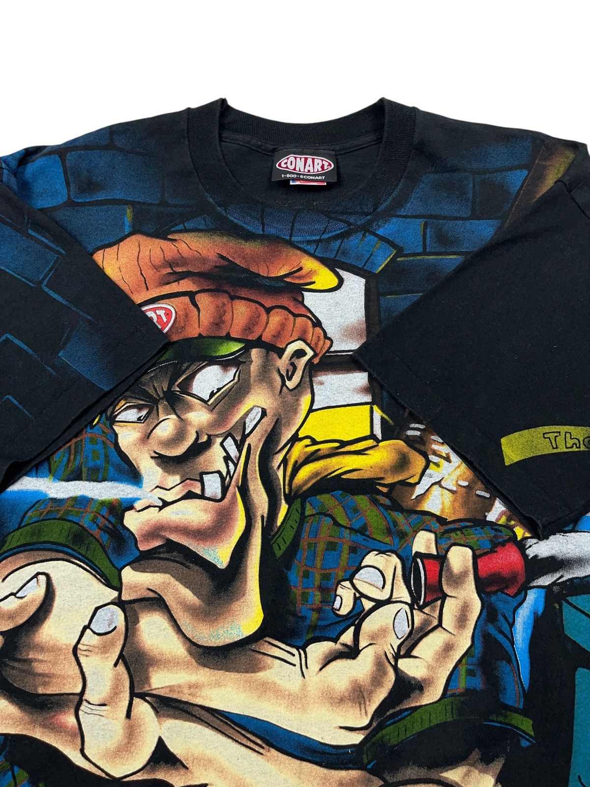 Rap Tees Vintage 1993 Conart All Over Print T-shirt Hip Hop Rap Tee Size US XL / EU 56 / 4 - 4 Thumbnail