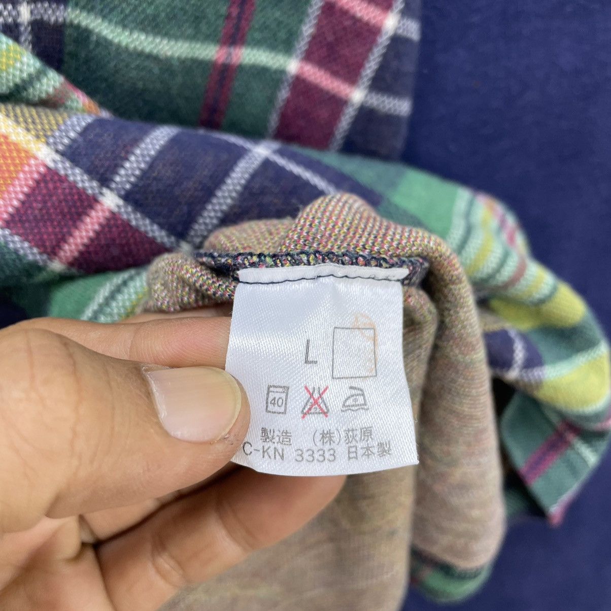 Vintage 🫴🏻Yves Saint Lauren Checked Sweatshirt Pull Over Size US M / EU 48-50 / 2 - 7 Thumbnail