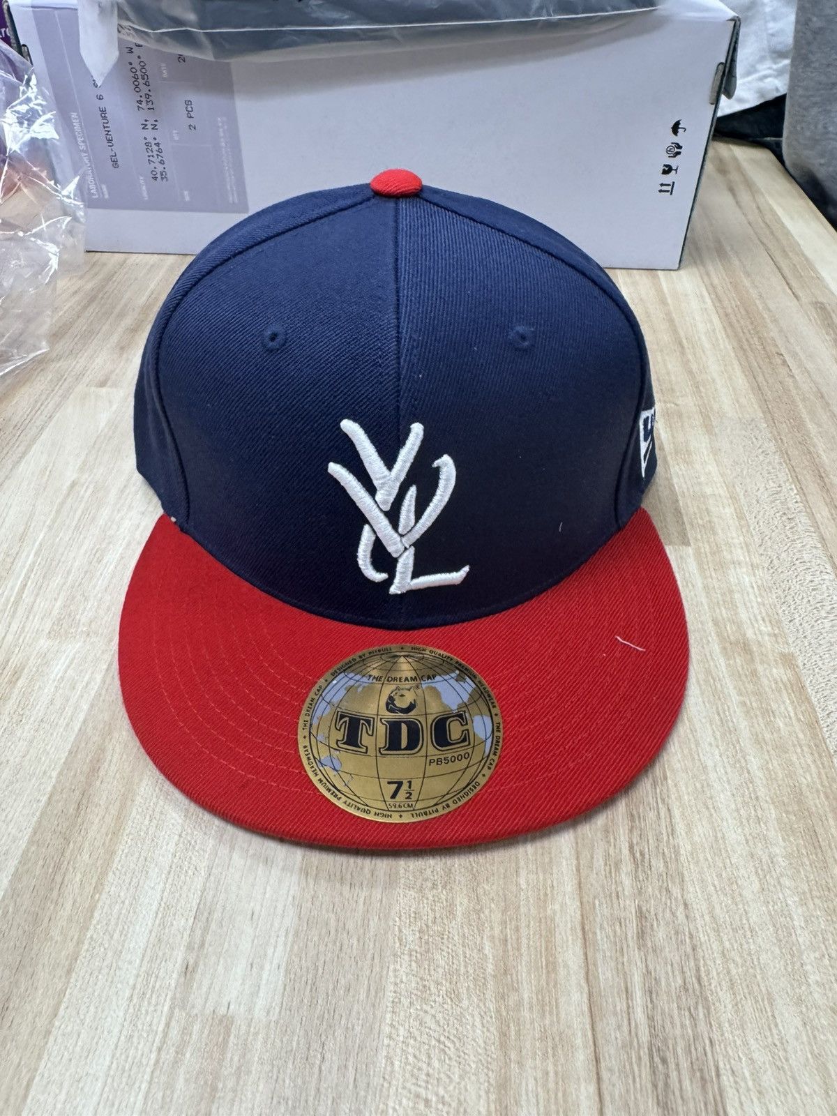 Playboi Carti Opium YVL Fitted hat Blue Red 7 1/2 | Grailed