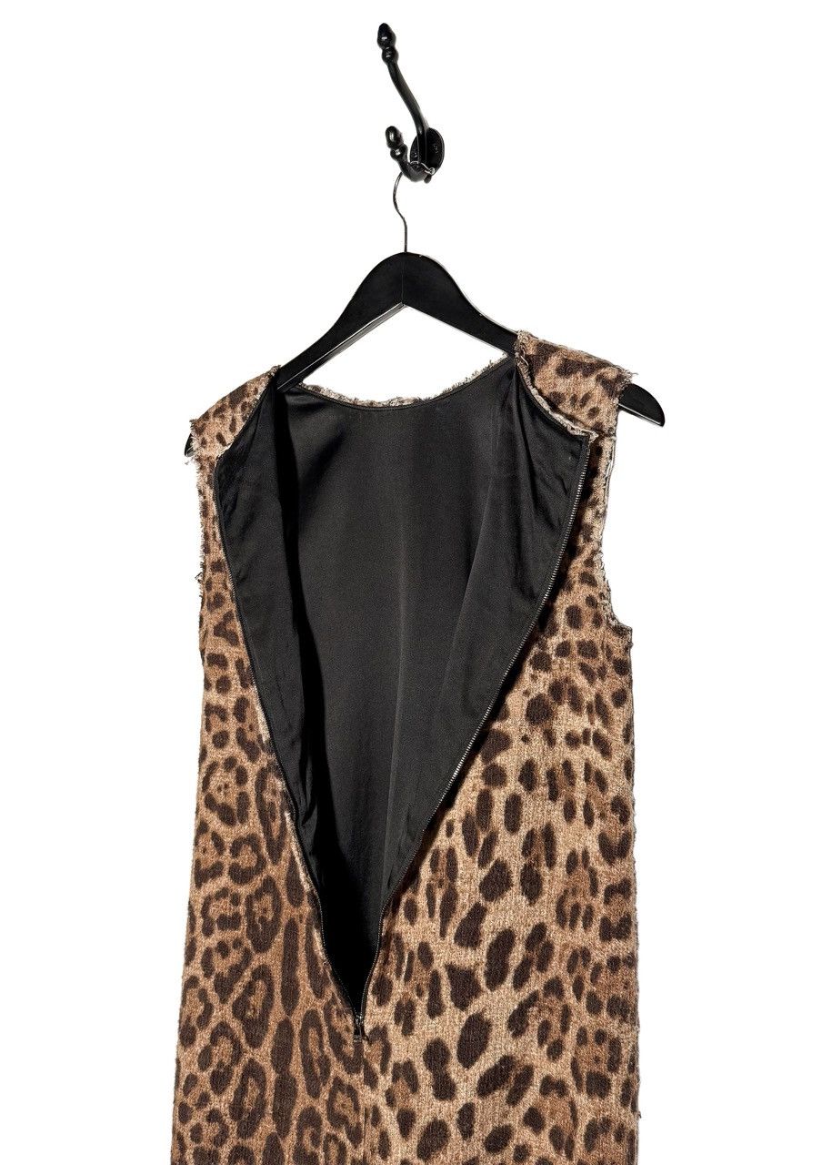 Dolce & Gabbana Dolce & Gabbana Leopard Print Cotton Tweed Mini Dress Size M / US 6-8 / IT 42-44 - 5 Thumbnail