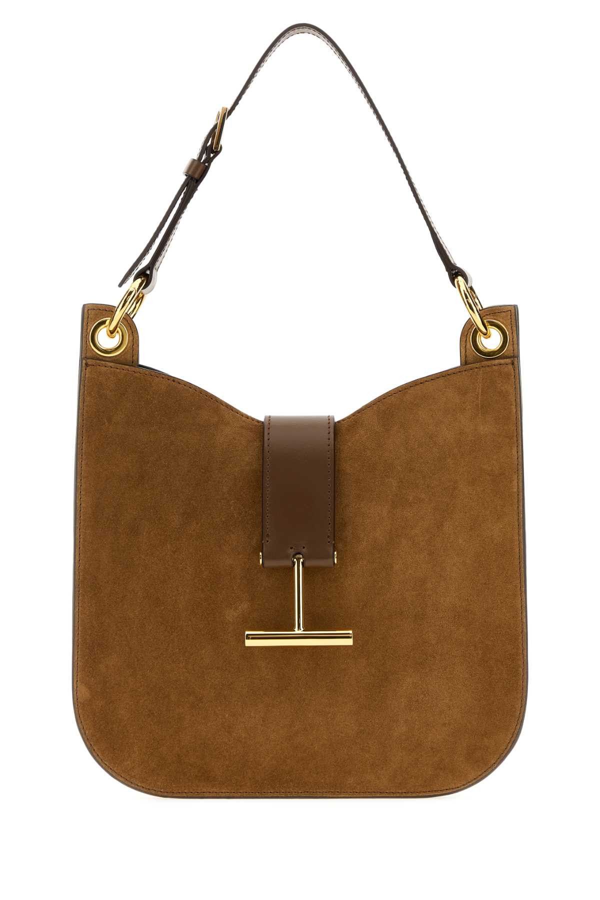 Tom Ford Camel Suede Shoulder Bag Size ONE SIZE - 1 Thumbnail