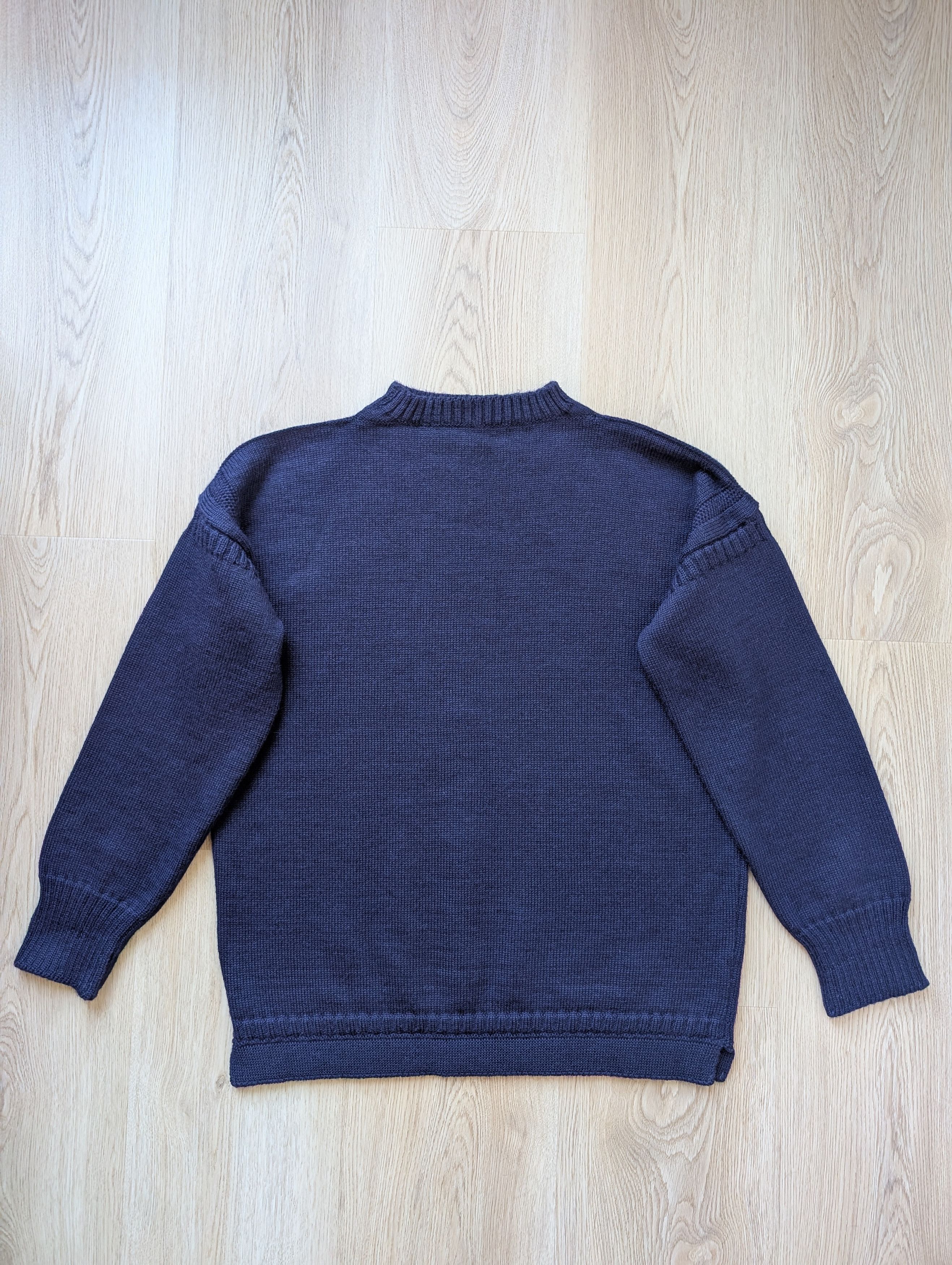 Le Tricoteur Guernsey Vintage Traditional Guernsey Fisherman Jumper Sweater Size US L / EU 52-54 / 3 - 1 Thumbnail