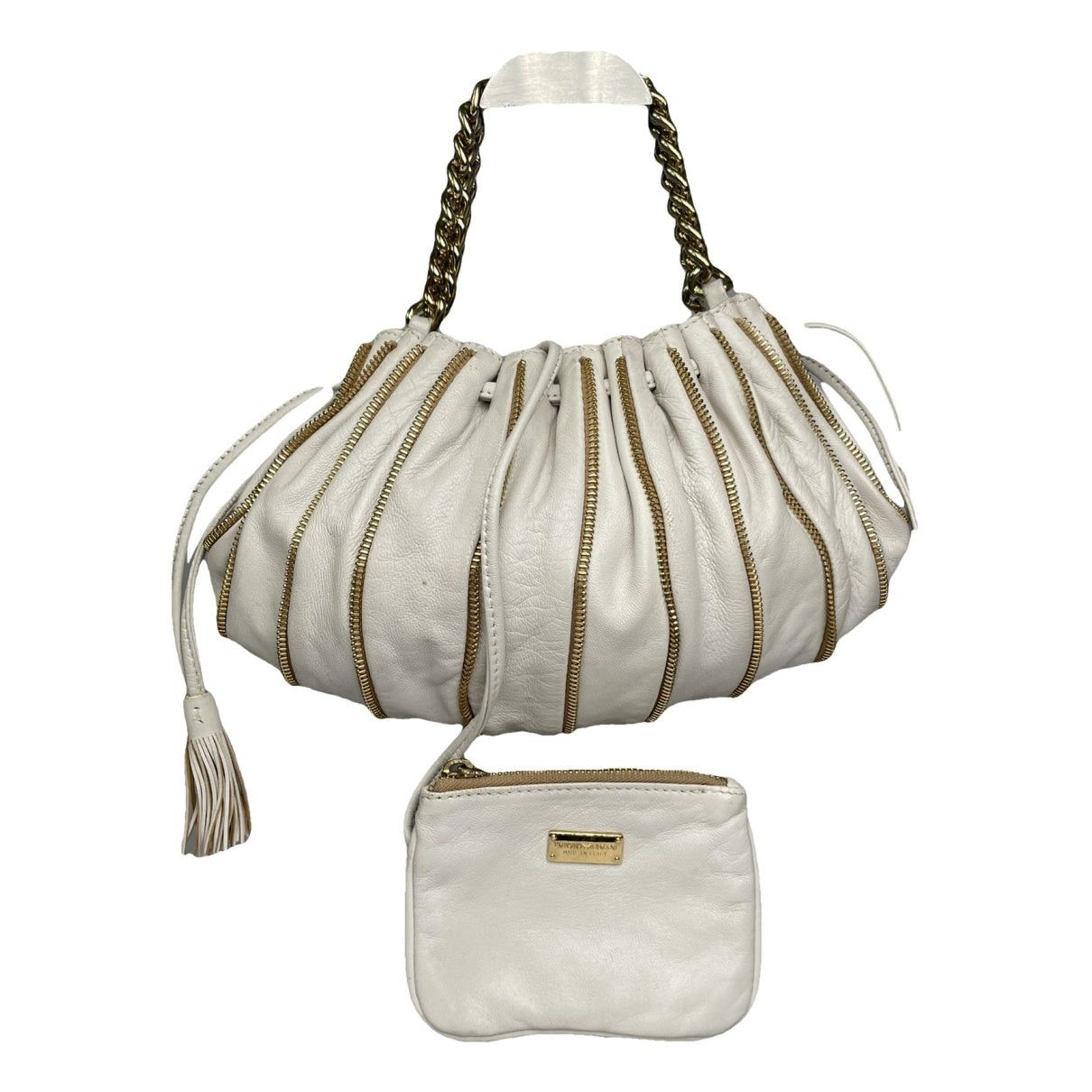 Emporio Armani White Leather Handbag Size ONE SIZE - 1 Thumbnail