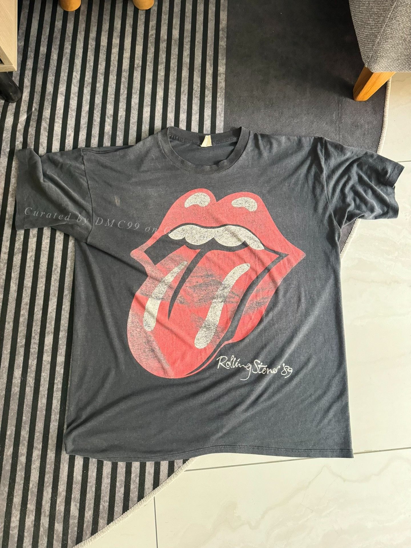 Vintage Vintage 80s Rolling Stones Sun Faded Tee Size US M / EU 48-50 / 2 - 1 Thumbnail
