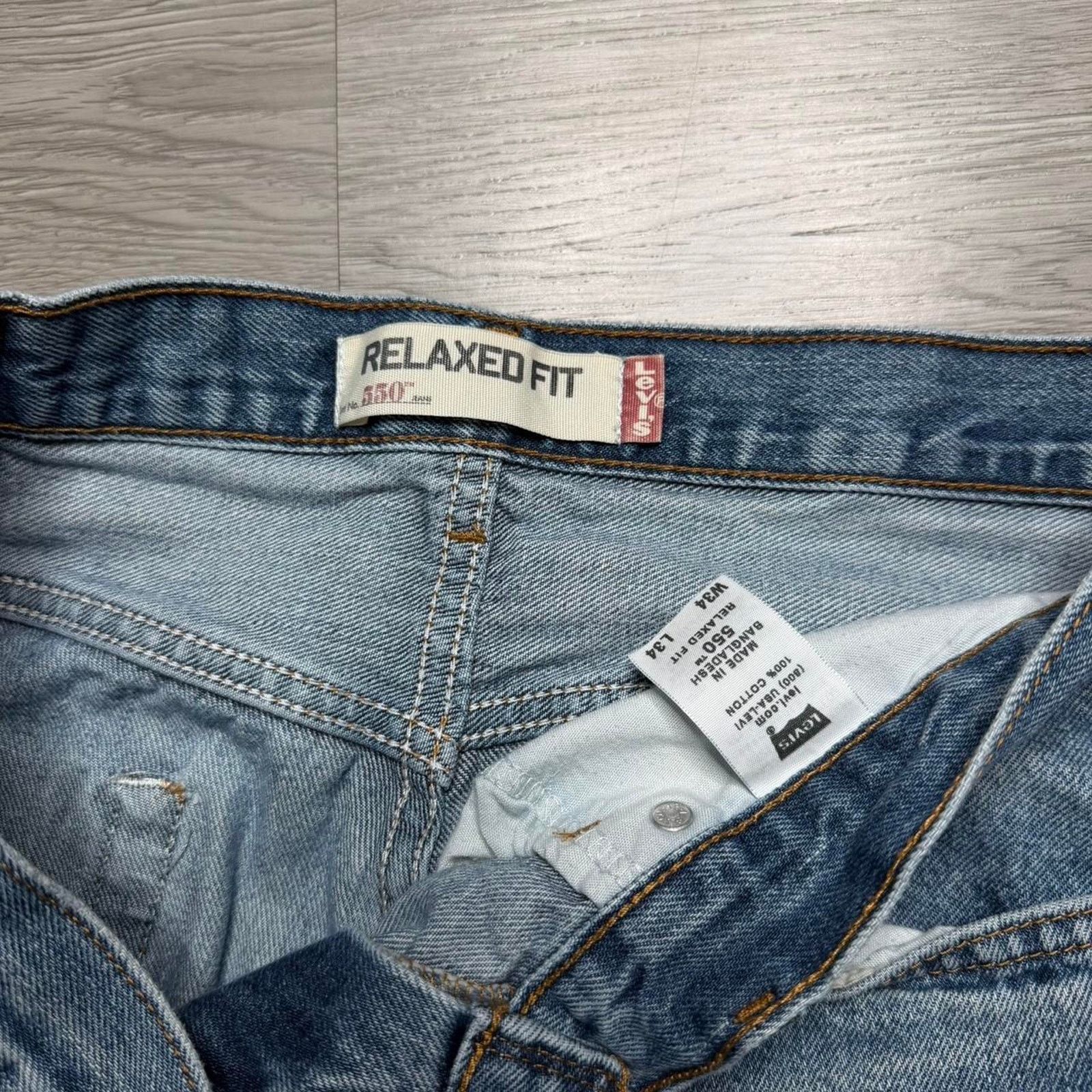 Levi's × Vintage Vintage Y2K Levi’s Strauss 550 Relaxed Straight Leg Jeans Size US 34 / EU 50 - 3 Thumbnail