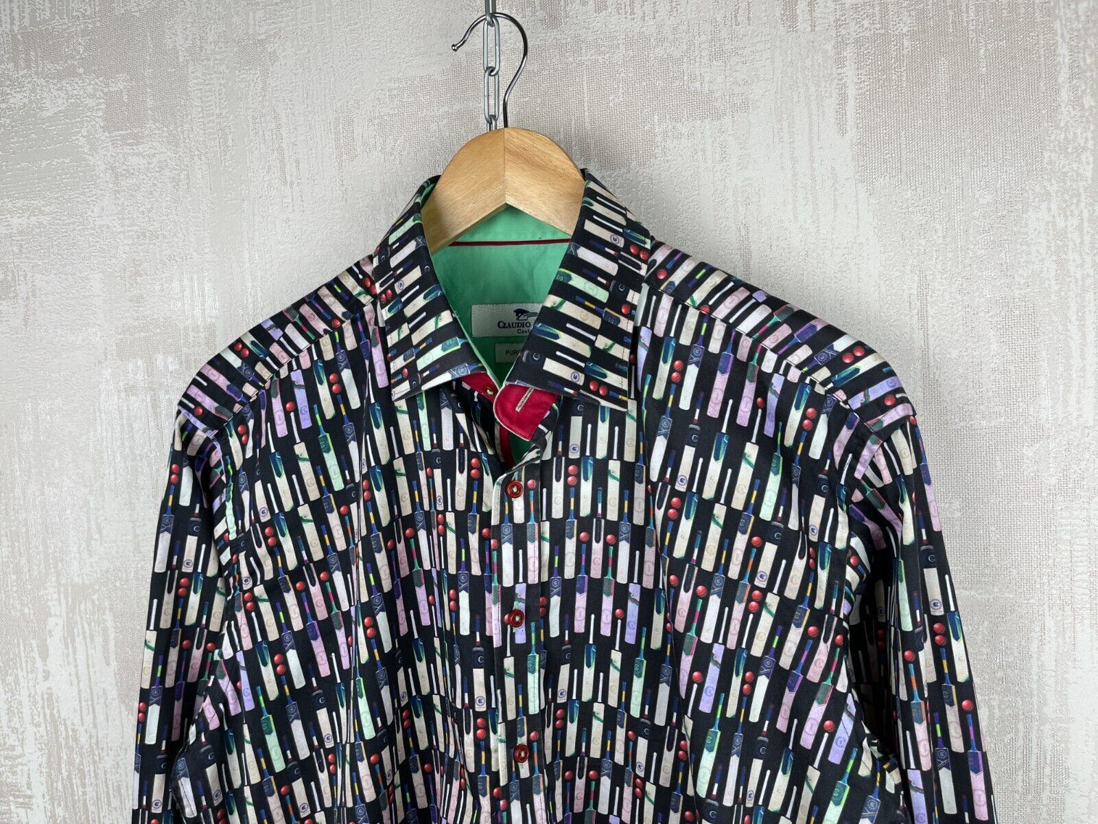 Other Claudio Lugli Cricket Ball Bet Print Long Sleeve Shirt Size US L / EU 52-54 / 3 - 1 Thumbnail