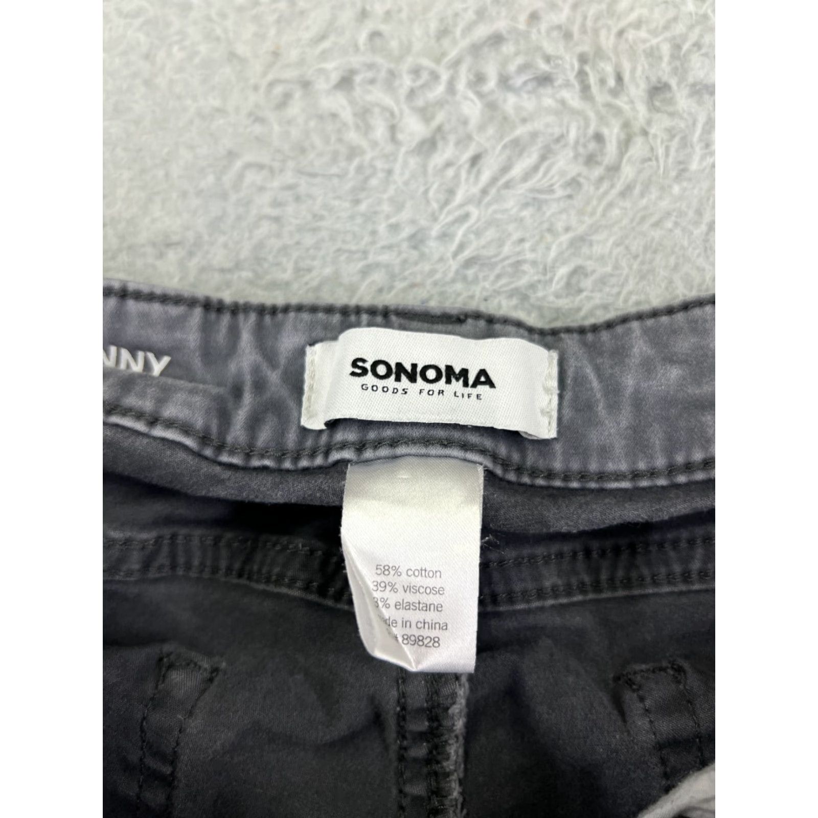 Vintage Sonoma Jeans Womens 10 Gray Skinny Leg Cotton Viscose Blend Stretch 28x27 Casual Slim Denim Modern 90s? Size 32" / US 10 / IT 46 - 6 Thumbnail