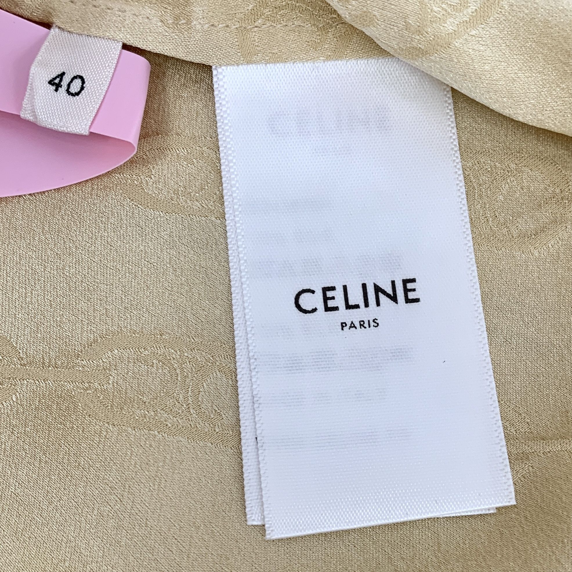 Celine Celine Shirt – Brown Triomphe Silk Print (Size M) Size M / US 6-8 / IT 42-44 - 7 Thumbnail