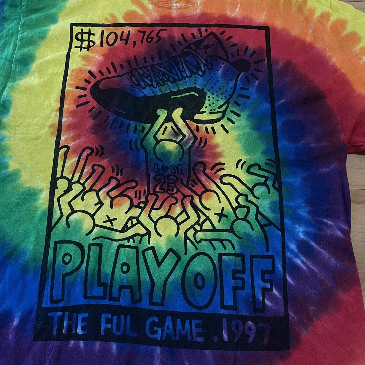 Keith Haring Vintage keith haring air jordan 1997 tie dye t-shirt Size US L / EU 52-54 / 3 - 2 Thumbnail