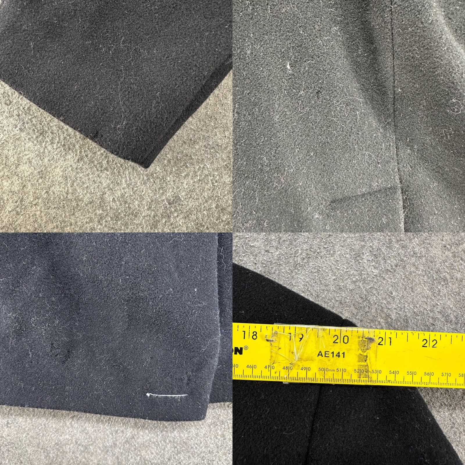 Kasper VINTAGE Kasper Coat Mens L Black Long Cashmere Blend Button Up Open 80s Classic Overcoat Long Sleeve Size US L / EU 52-54 / 3 - 10 Thumbnail