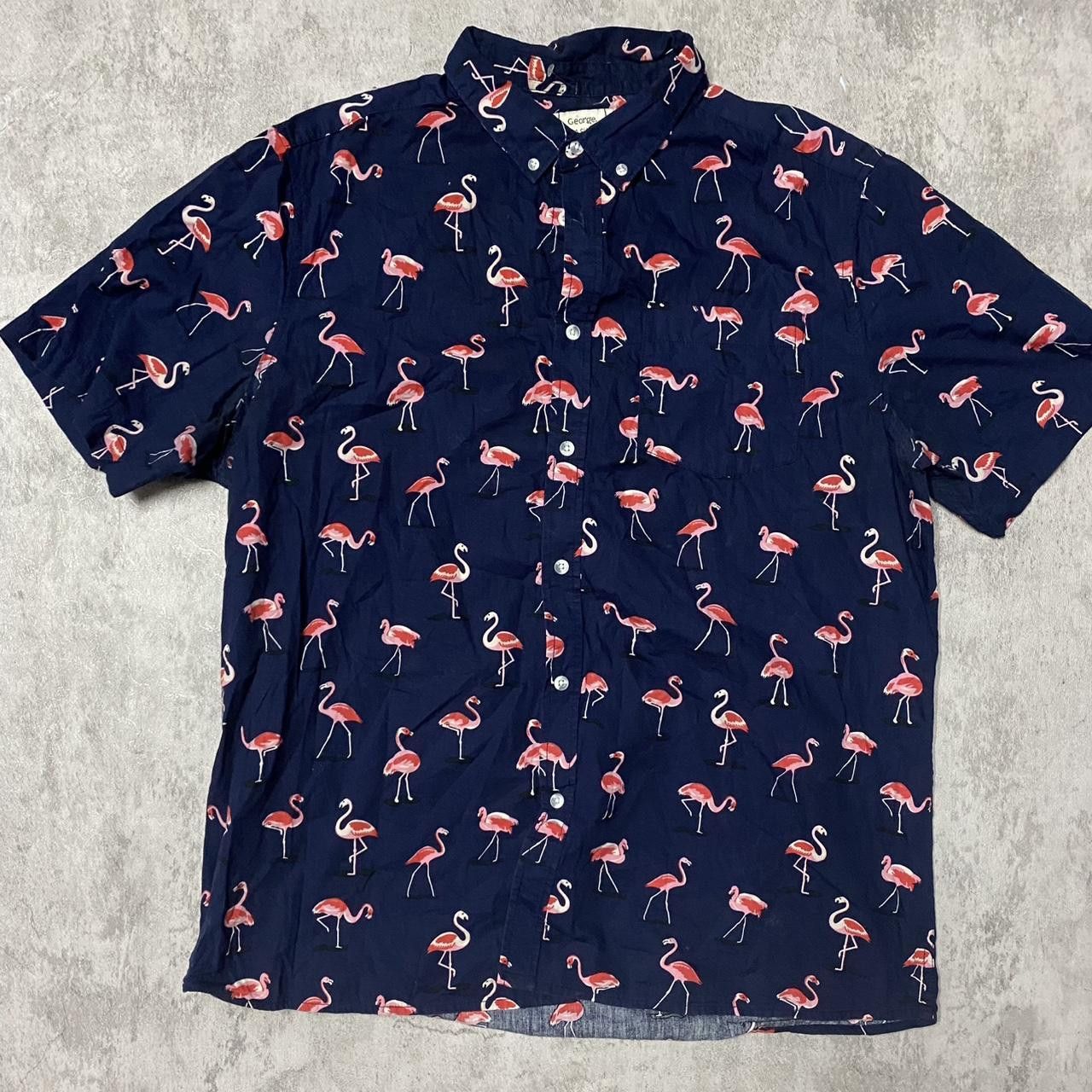 Other Navy flamingo button-up shirt #flamingo Size US XL / EU 56 / 4 - 1 Thumbnail