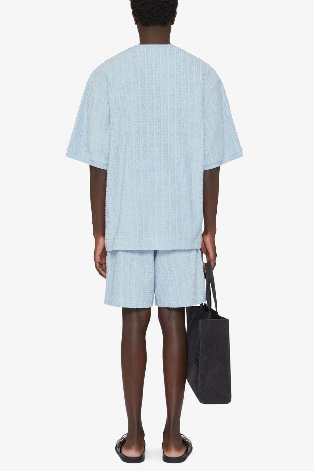 Givenchy o1srvl11e0725 Jacquard Logo T-Shirt in Blue Size US XXL / EU 58 / 5 - 4 Thumbnail