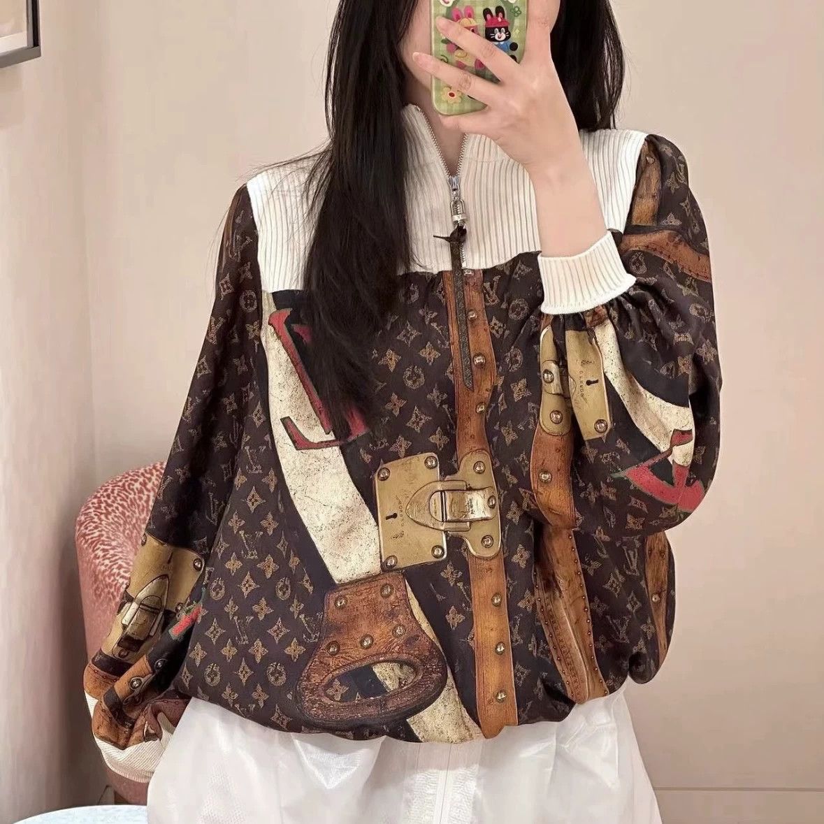 Louis Vuitton Louis Vuitton apr46 Monogram Wool-Silk Jacket XS Size XS / US 0-2 / IT 36-38 - 9 Thumbnail