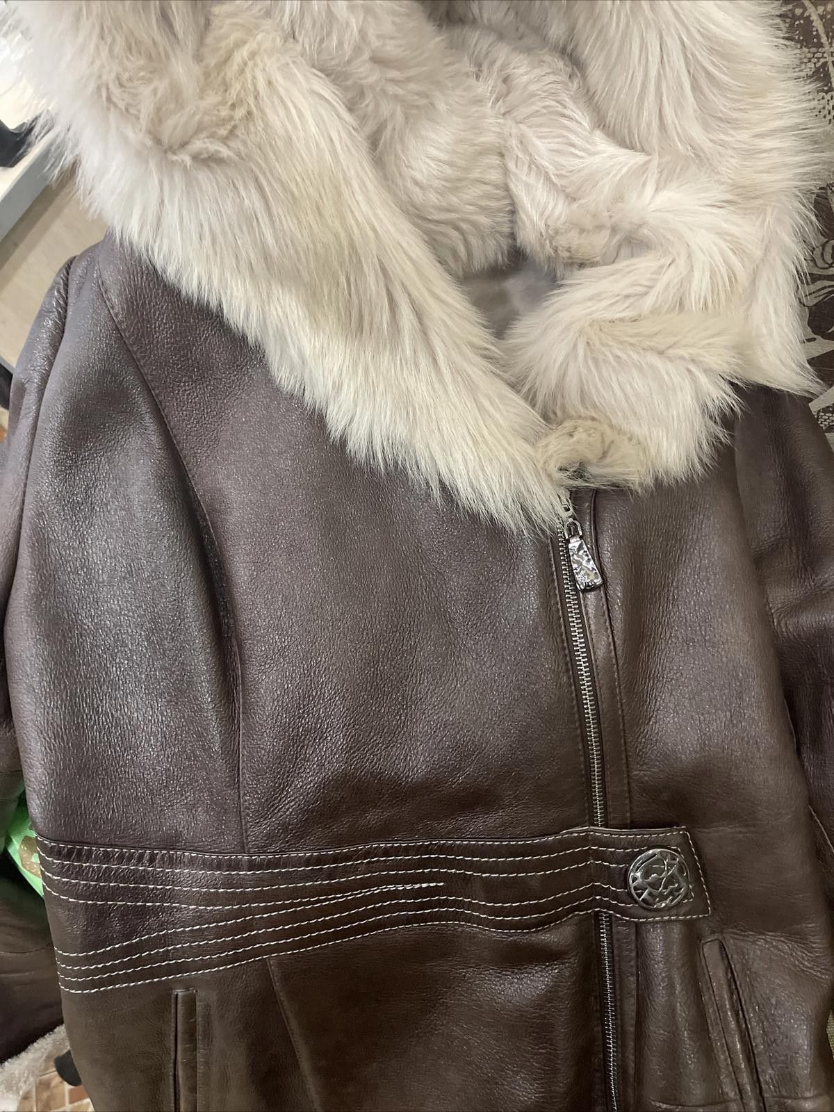 Toyo Enterprises TOTO Sheepskin Shearling Leather Zipped Hooded Coat Sz S/M Size S / US 4 / IT 40 - 12 Thumbnail