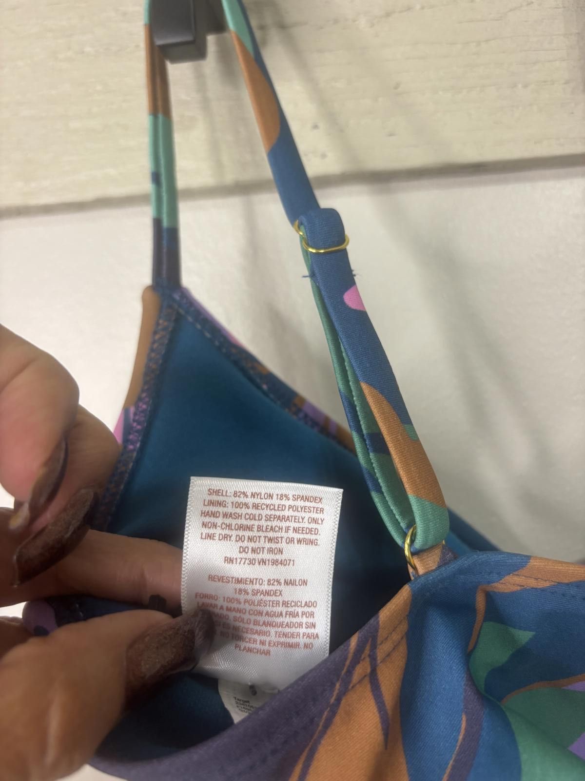 Designer Shade & Shore Women's Colorful Crop Bikini Top Small Size ONE SIZE - 4 Thumbnail
