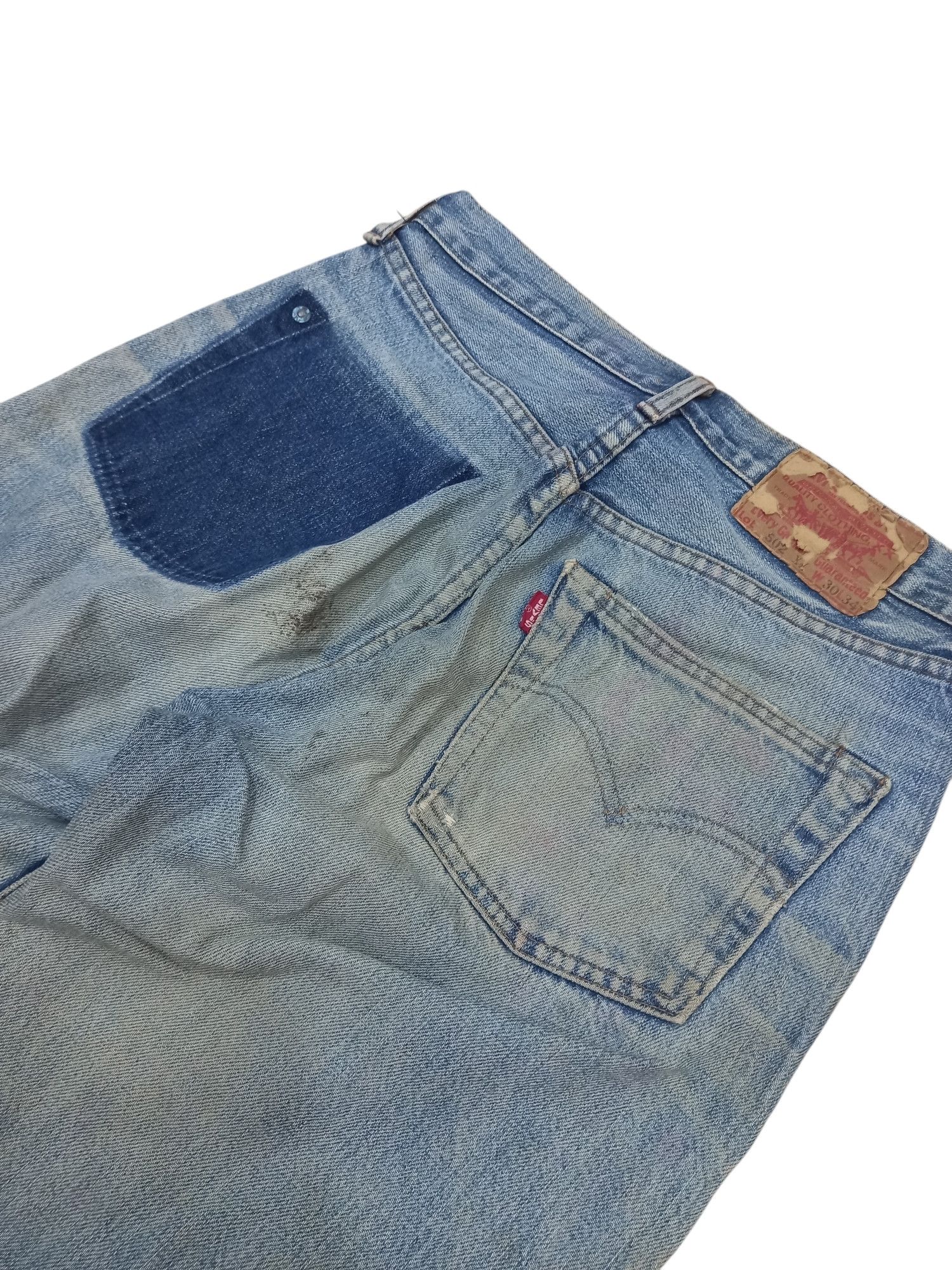 Levi's Vintage 90s 00s Thrashed Levi's 502 BIG E Selvedge Size US 30 / EU 46 - 7 Thumbnail