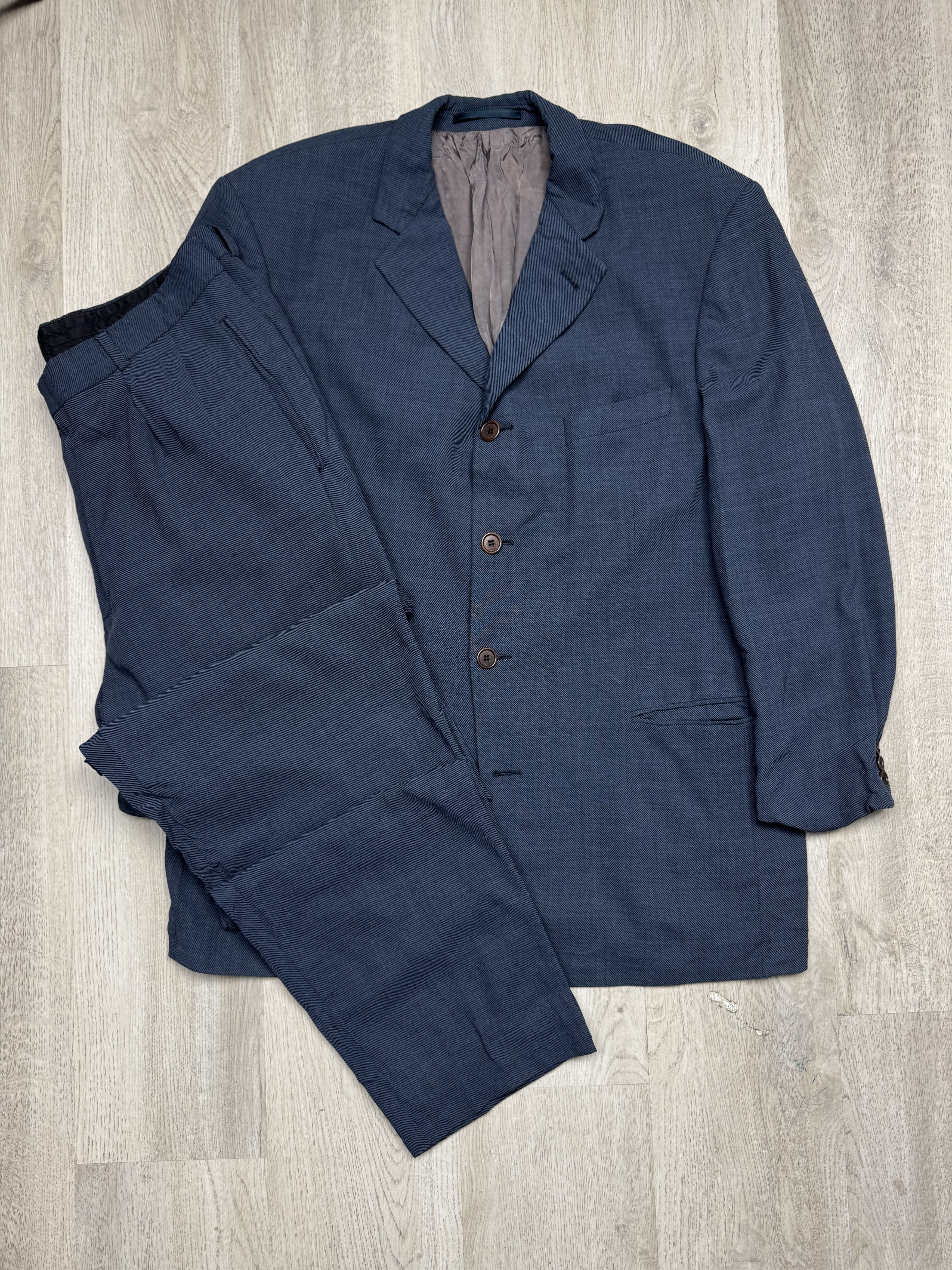 Hugo Boss Hugo Boss Vintage Mens Wool Suit 4 Buttons Blazer + Pants Size 44R - 1 Thumbnail