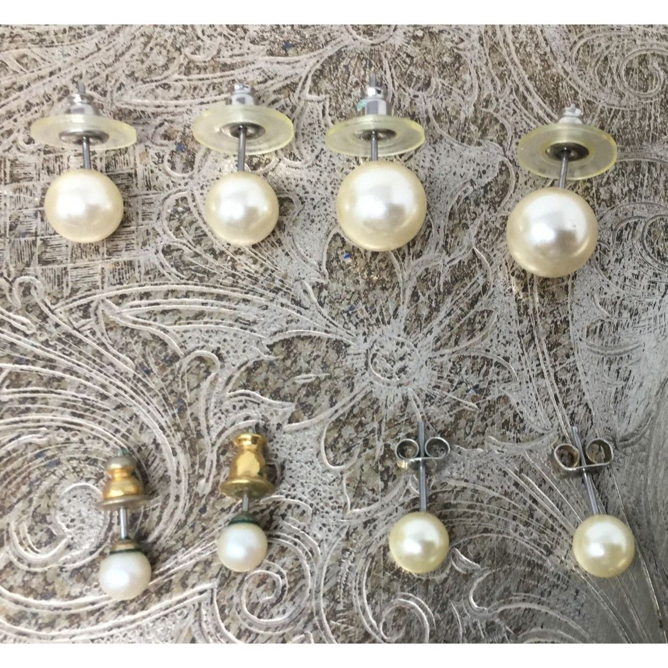 Other Four Pairs of Faux White Pearl Earrings Size ONE SIZE - 2 Thumbnail