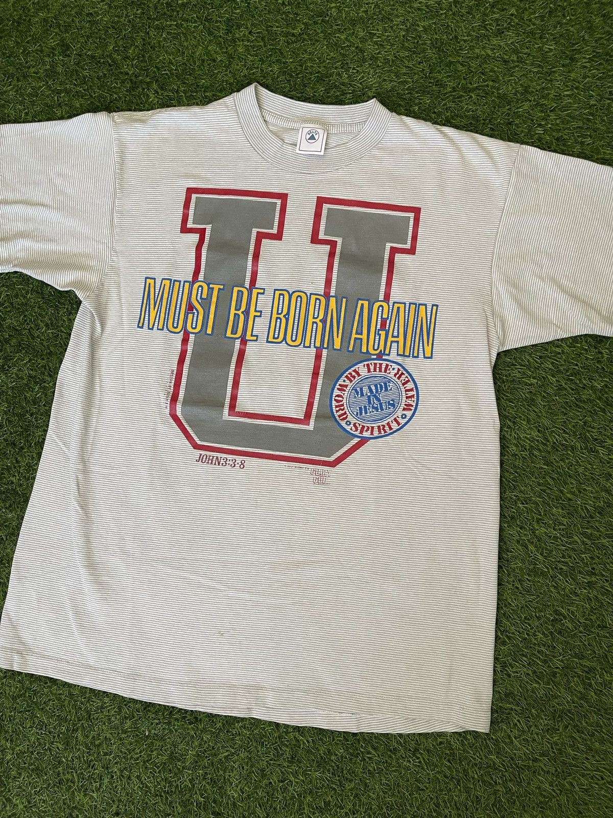 Band Tees × Vintage U MUST BE BORN AGAIN 90s VINTAGE TSHIRT Size US M / EU 48-50 / 2 - 1 Thumbnail