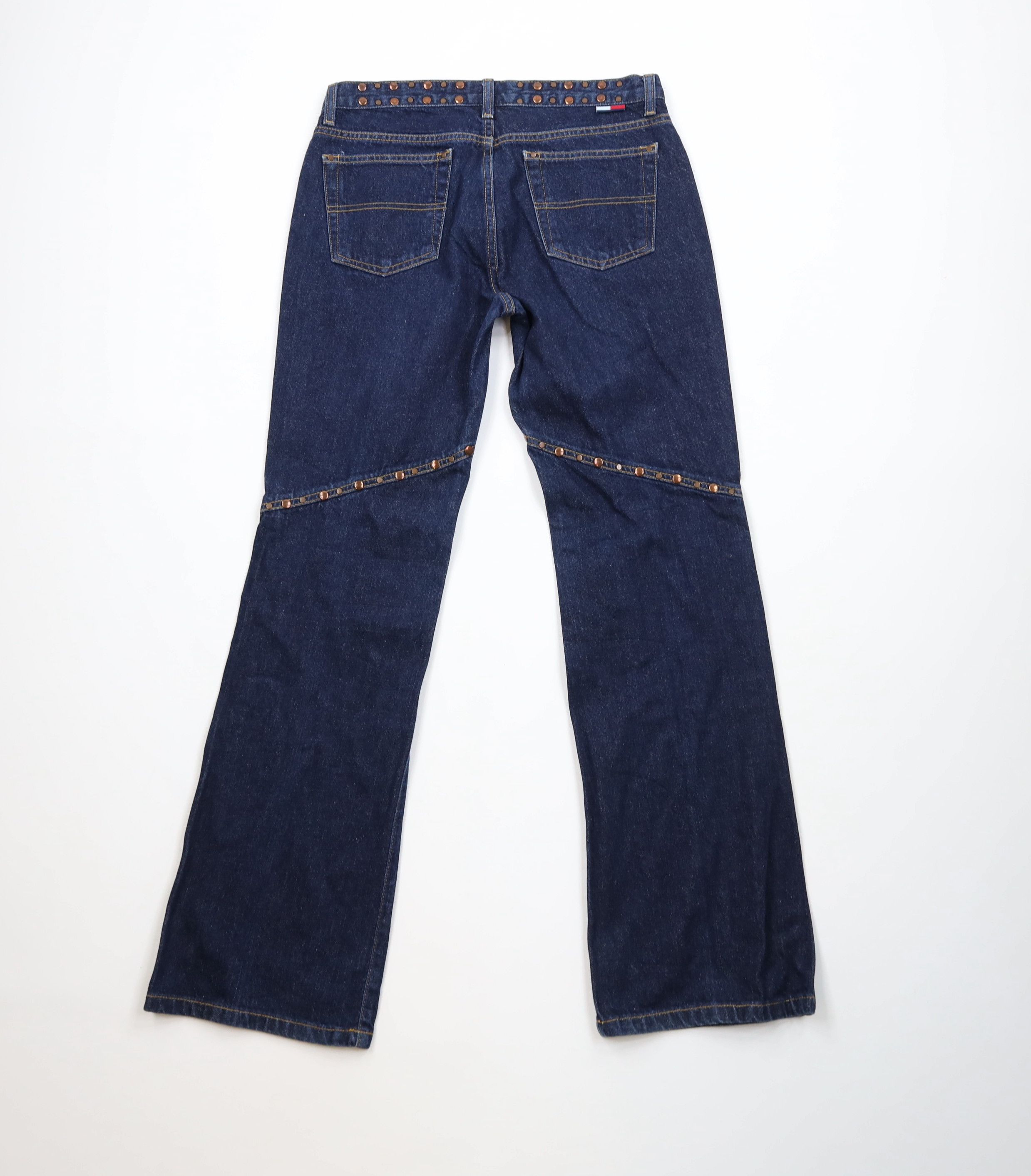 Tommy Hilfiger Vintage Y2K 2000 Tommy Hilfiger Hipster Flared Denim Jeans Size 30" / US 8 / IT 44 - 11 Thumbnail