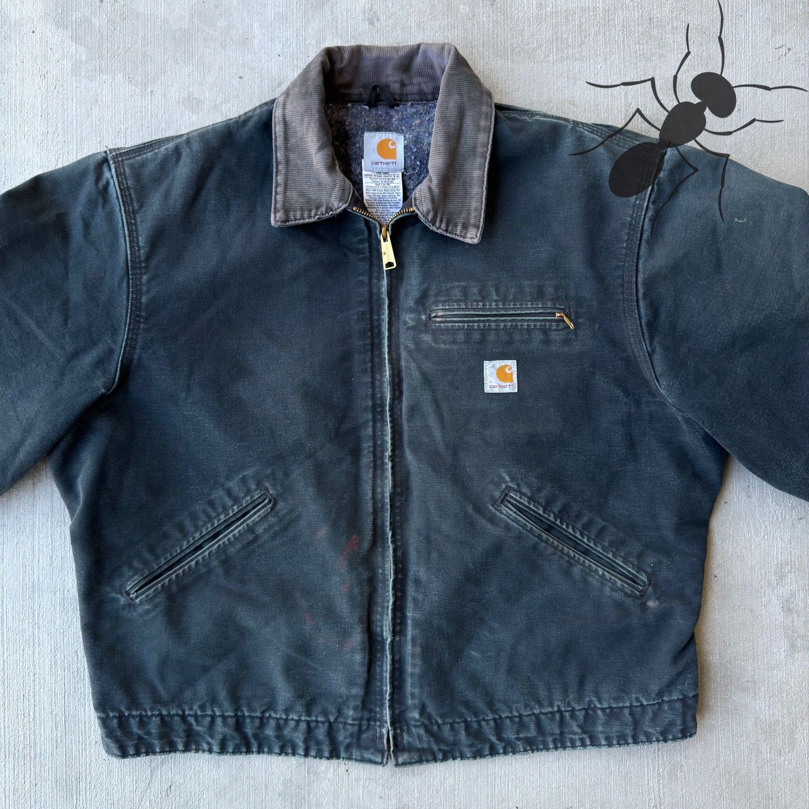 Carhartt × Vintage Vintage Y2K Carhartt J01 black Detroit work wear jacket Size US XL / EU 56 / 4 - 3 Thumbnail