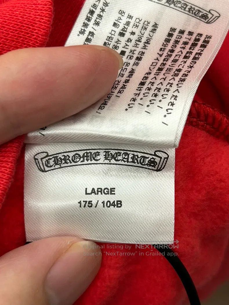 Chrome Hearts CHROME HEARTS Size L Red scroll hooded sweater Size US L / EU 52-54 / 3 - 4 Thumbnail