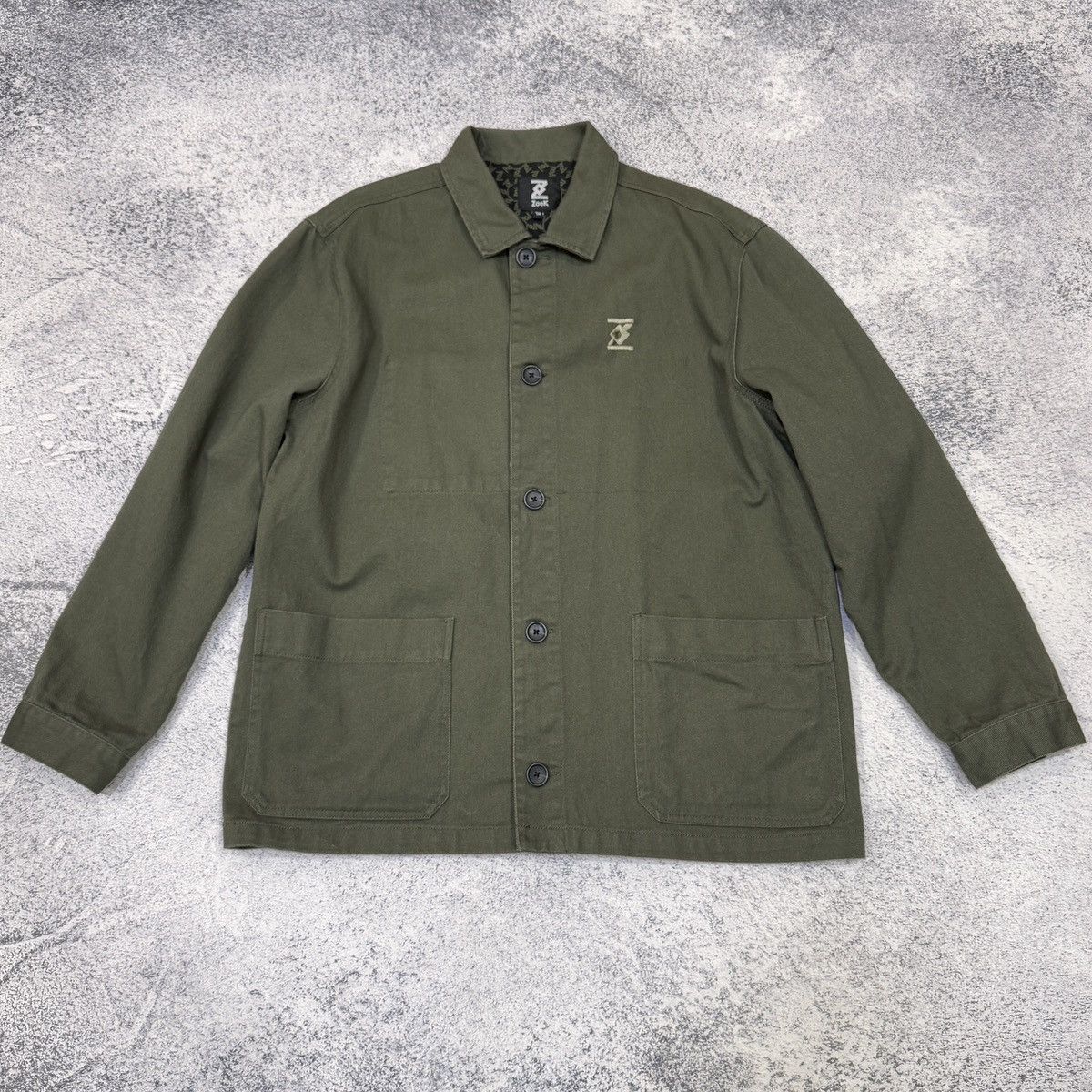 Vintage ZoeK Cotton Twill Inkas Jacket XL Olive Embroidered Size US XL / EU 56 / 4 - 1 Thumbnail