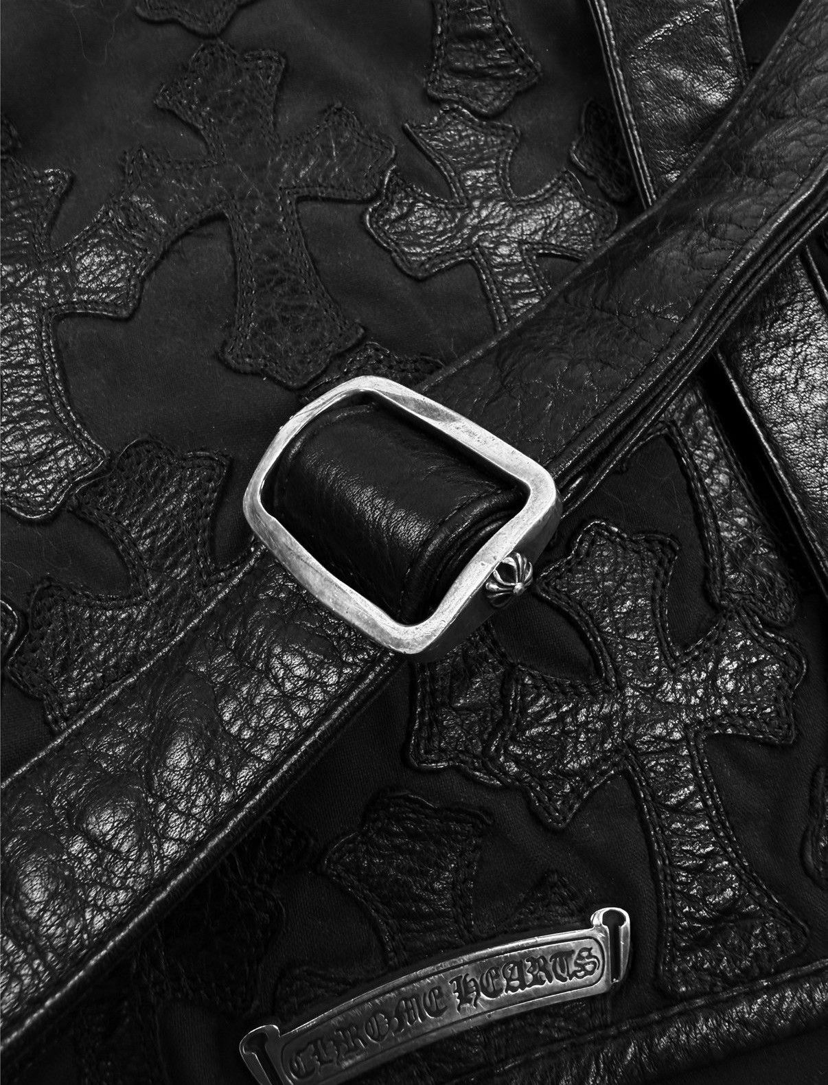 Chrome Hearts Chrome Hearts Cemetery Leather Cross Patch XL Messenger Crossbody Bag Size ONE SIZE - 7 Thumbnail