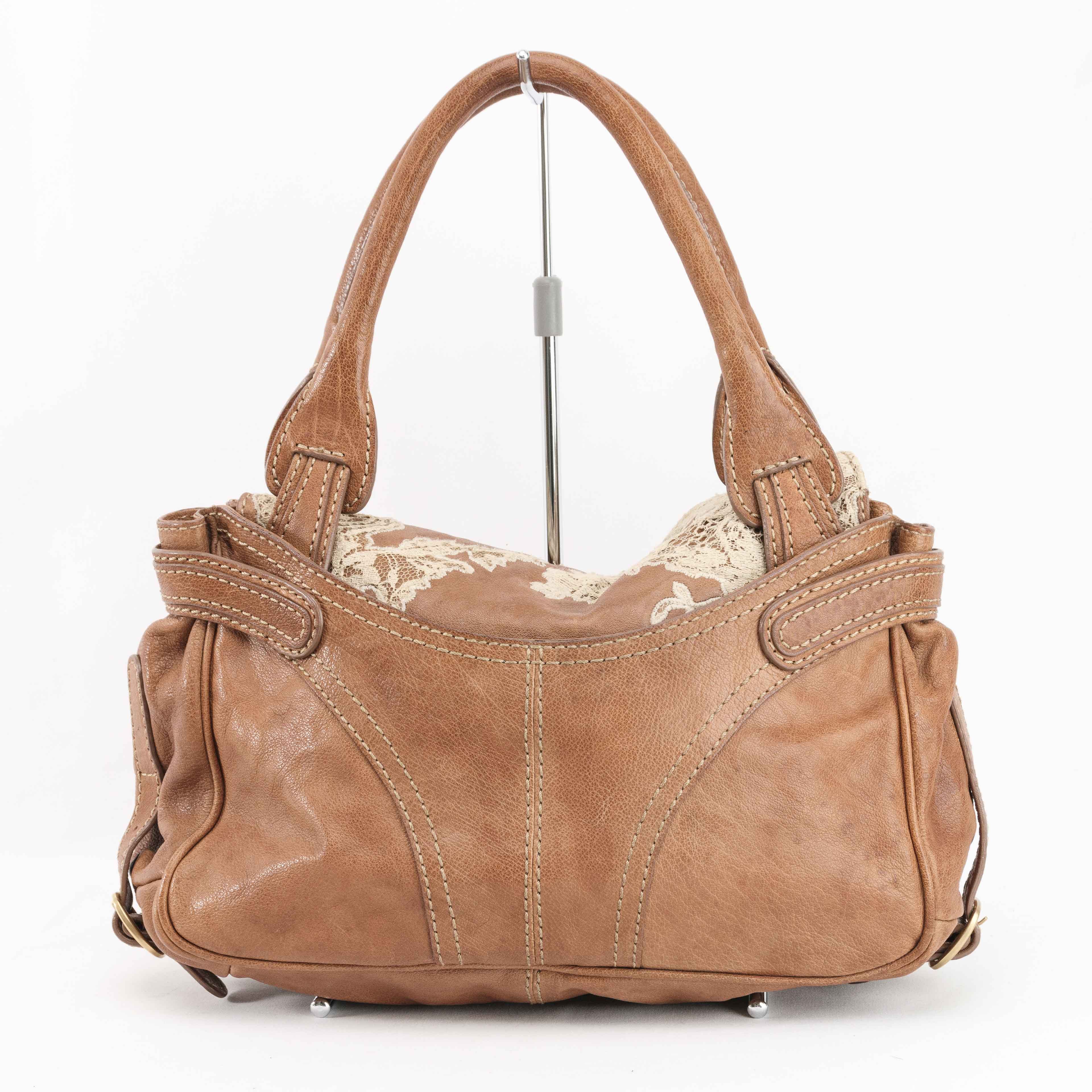 Valentino Valentino Garavani Maison Lace-Embroidered Leather Handbag Size ONE SIZE - 3 Thumbnail