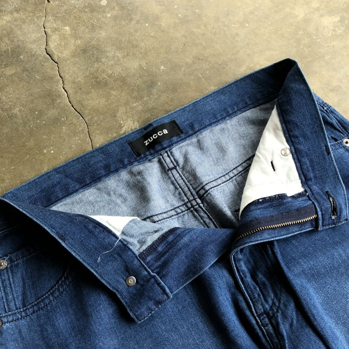 CABANE de ZUCCa Zucca by Issey Miyake Soft Denim Jeans Indigo Dye Pants Size US 31 - 13 Thumbnail