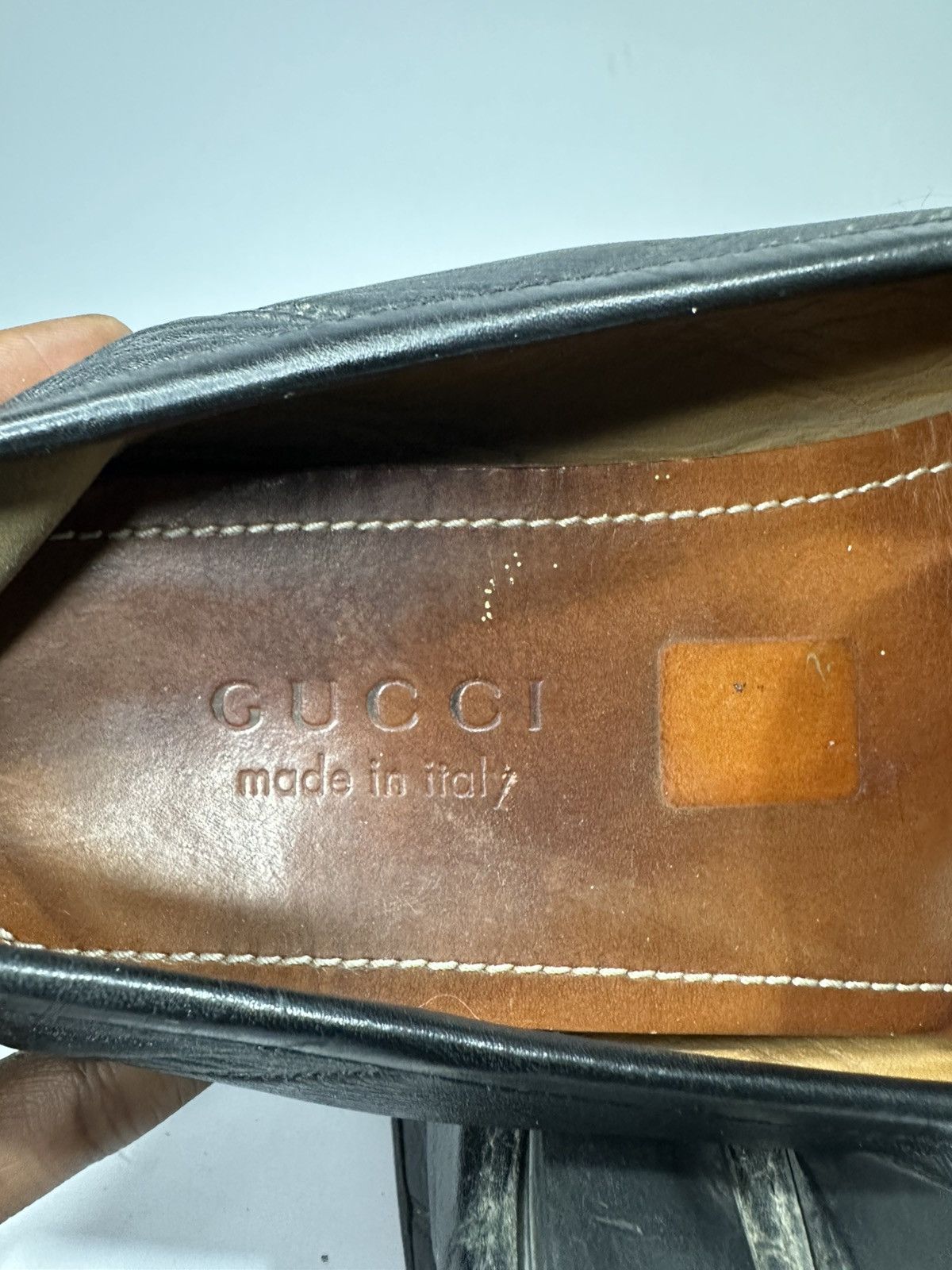 Gucci Gucci Bee 🐝 Embroidery Black Leather Driving Loafer. Size US 8 / EU 41 - 9 Thumbnail