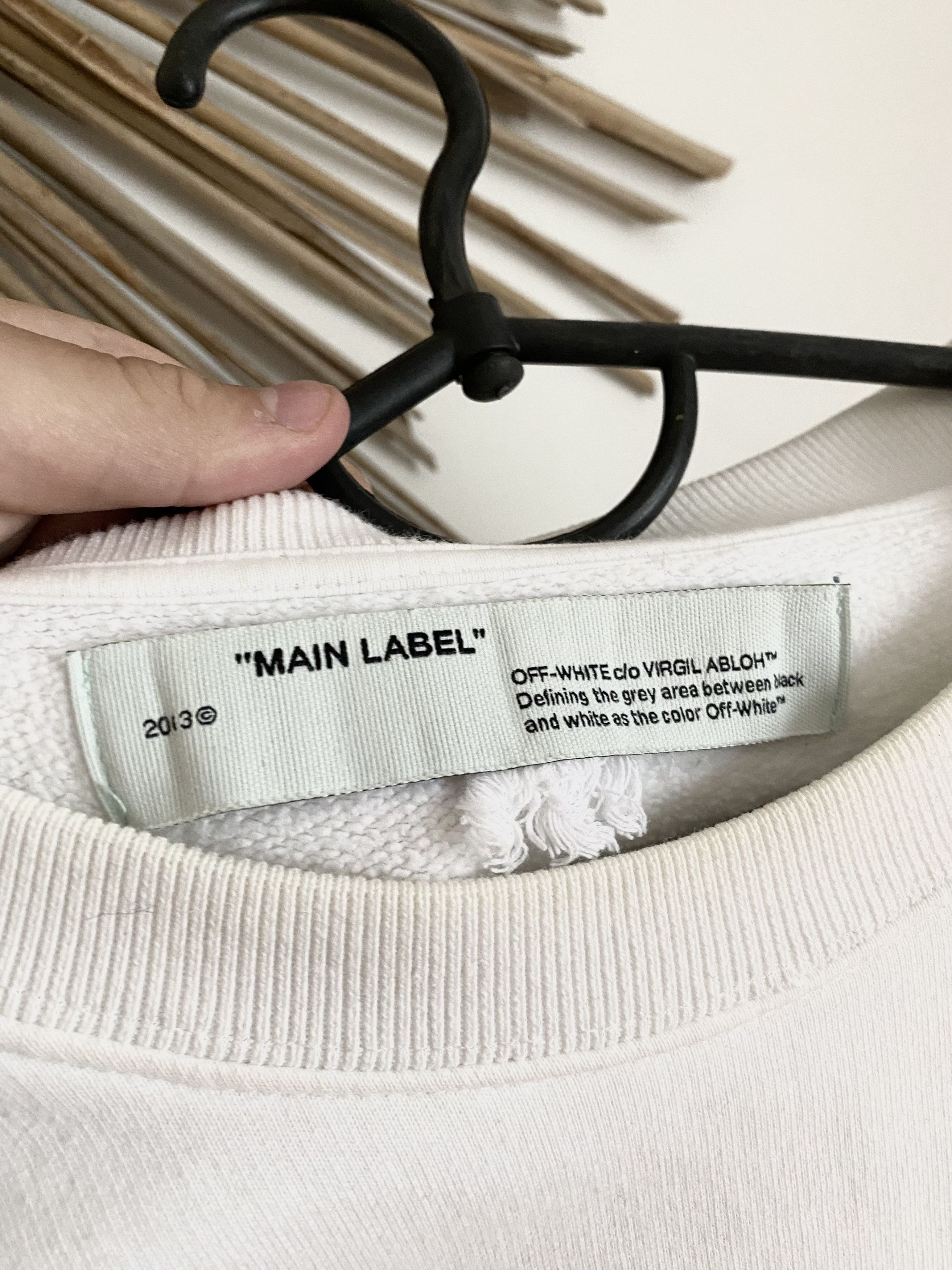 Off-White Off-White Main Label fall-winter 19-20 rare sweatshirt Size US L / EU 52-54 / 3 - 8 Thumbnail