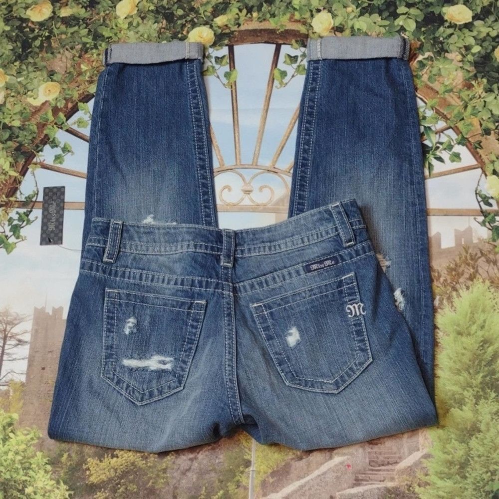 Miss Me MISS me distress open knee boyfriend ankle jeans size 25 Size 25" / US 0 / IT 36 - 6 Thumbnail