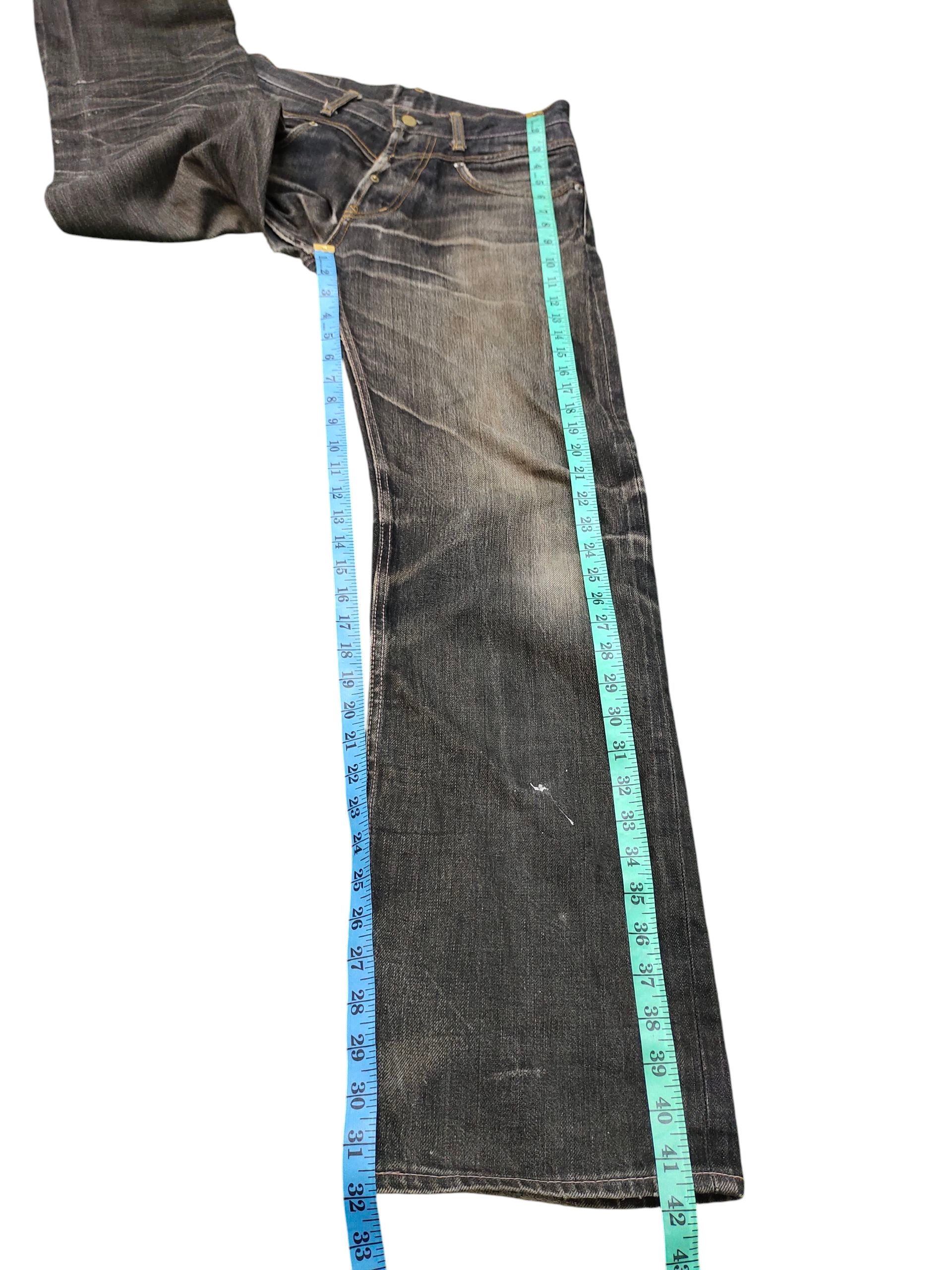 Spiritual Gangster Vintage Gangsterville Selvedge Rusty Distress Denim Jeans Size US 30 / EU 46 - 16 Thumbnail