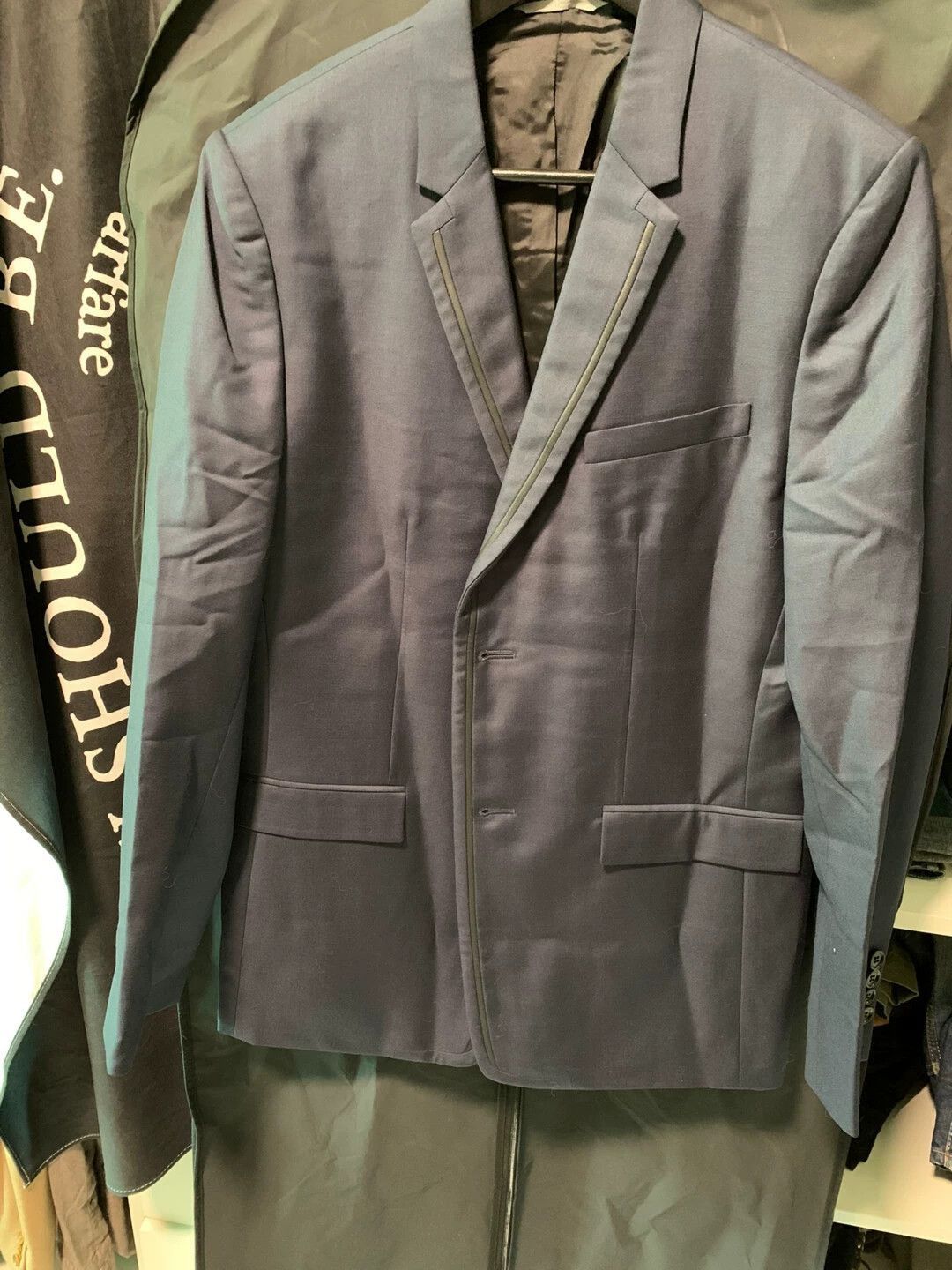 Dior Blue Formal Blazer with Lapel Trim Size US M / EU 48-50 / 2 - 1 Thumbnail