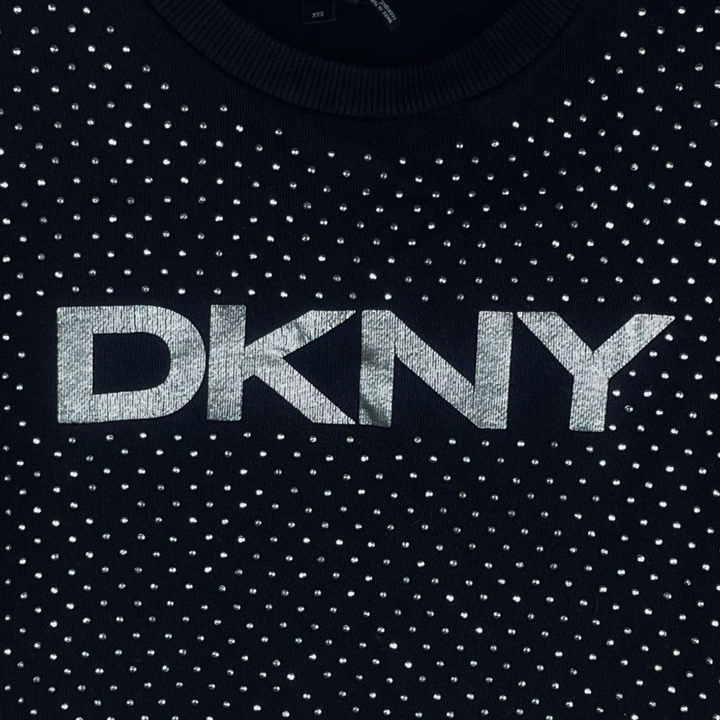 DKNY DKNY Women’s Metallic Studded Sweatshirt w Silver Logo XXS Size XXS / US 00 / IT 34 - 2 Thumbnail