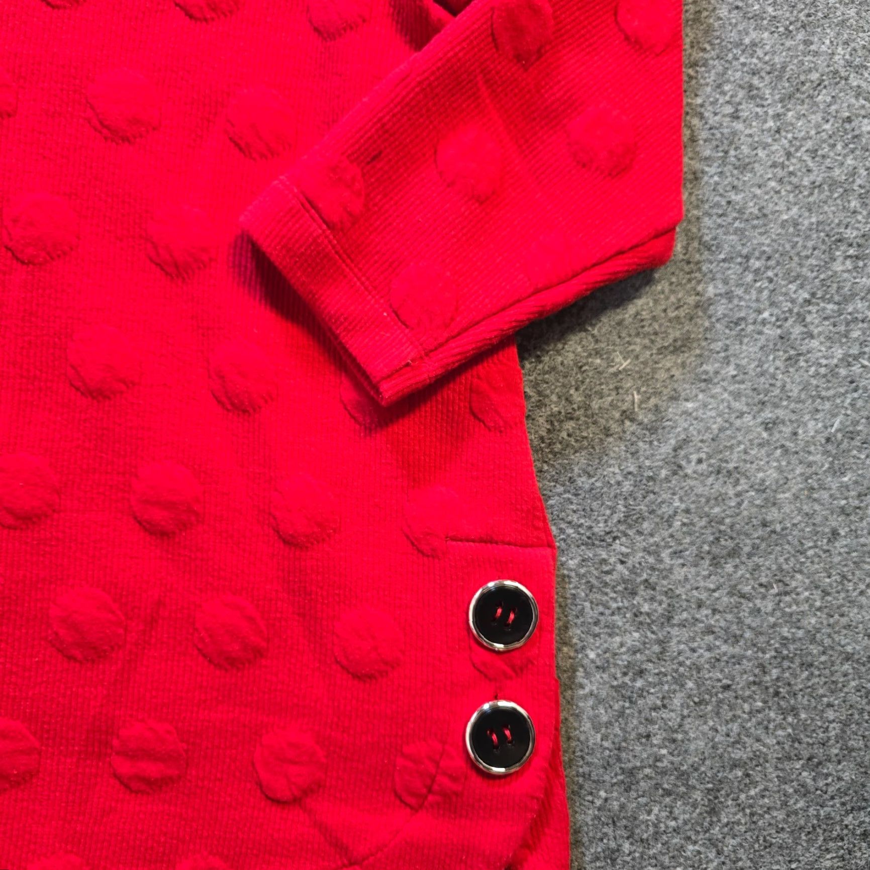 Vintage Ali Miles Sweater Womens Size L Red Polka Dot Knit Stretch Casual Career Size L / US 10 / IT 46 - 3 Thumbnail