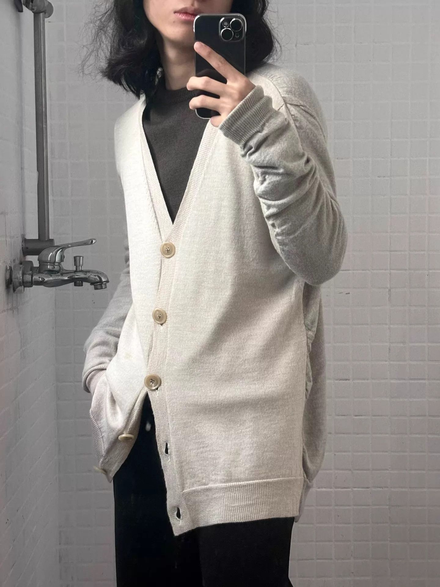 Other MMM AW2004 White Label Yin-Yang Loose Colorblock Cardigan M Size US M / EU 48-50 / 2 - 3 Thumbnail