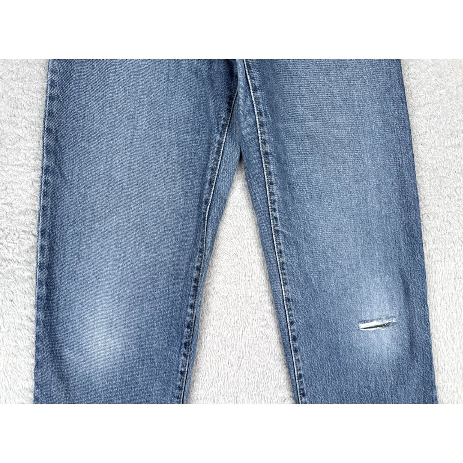 Levi's VINTAGE Levis 94 Baggy Straight Jeans Womens 28 Blue High Rise Denim Wide Leg 28x31 Size 28" / US 6 / IT 42 - 3 Thumbnail