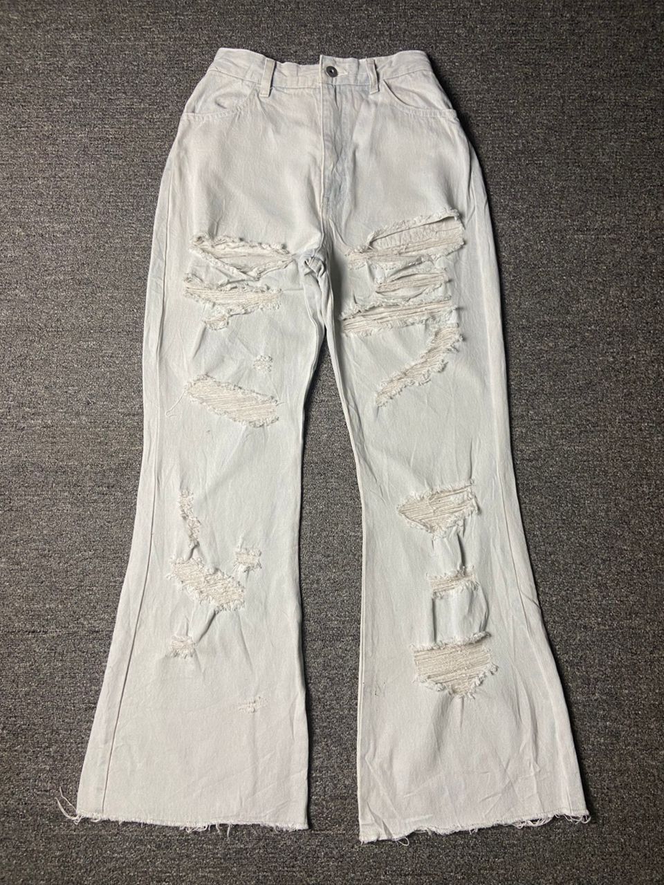 Japanese Brand SEEMI NICE CLAUP Ripped Bootcut Jeans (138) Size 24" / US 00 / IT 34 - 1 Thumbnail