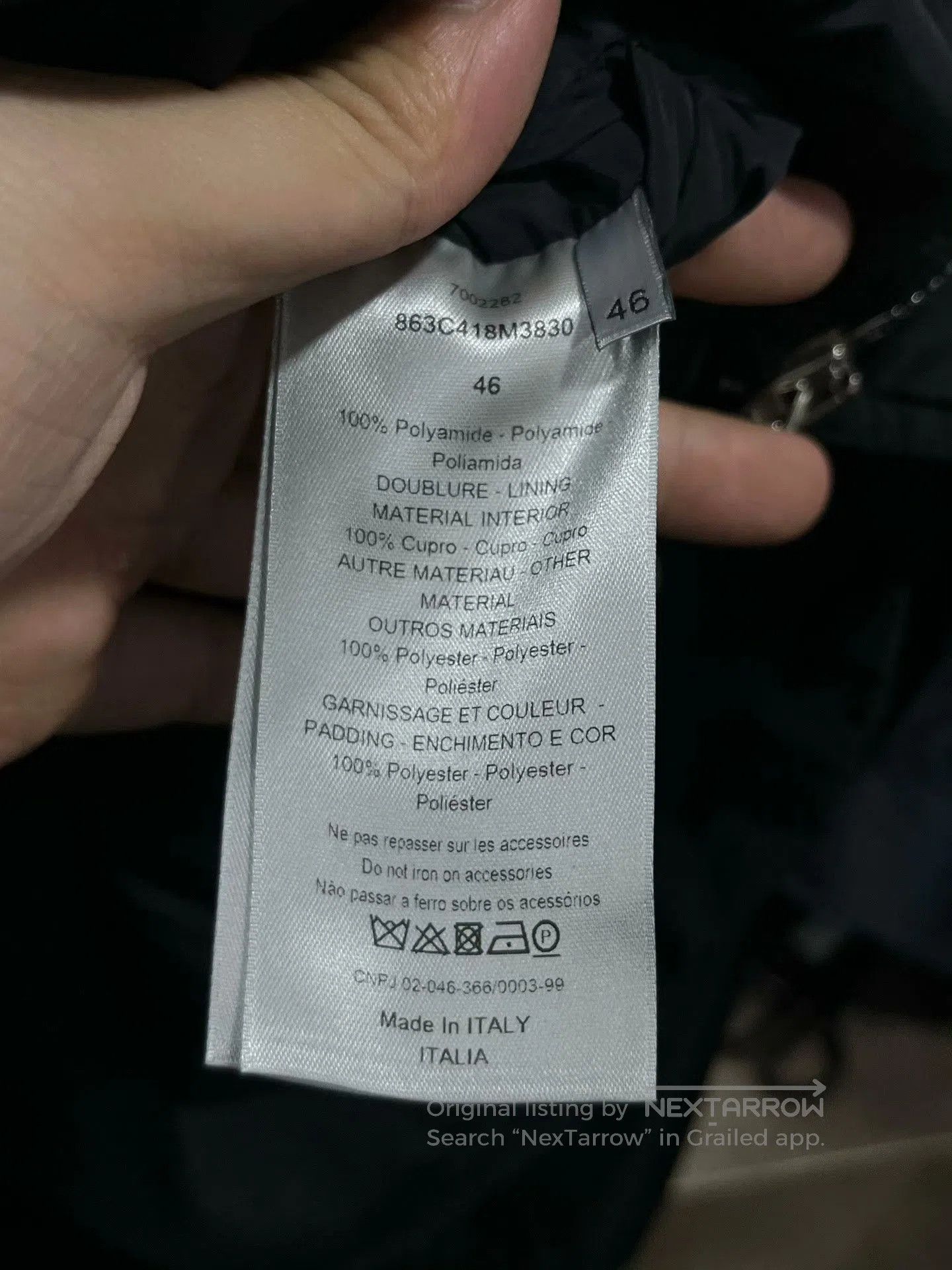 Dior Dior Black Zip Jacket with Metal Bee. Size US S / EU 44-46 / 1 - 3 Thumbnail