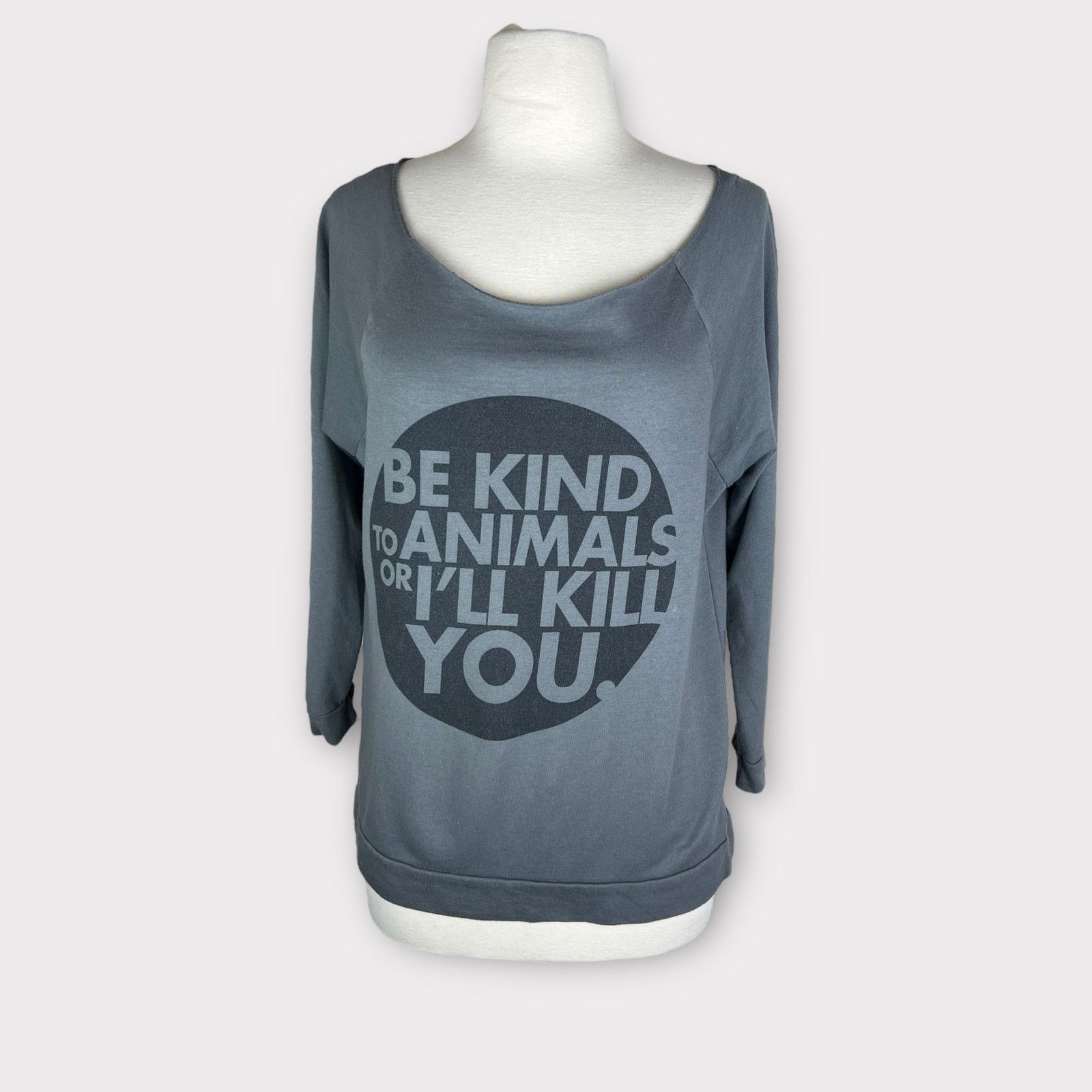 Next Level Next Level | "Be Kind to Animals..." Sweatshirt | Medium Size M / US 6-8 / IT 42-44 - 1 Thumbnail